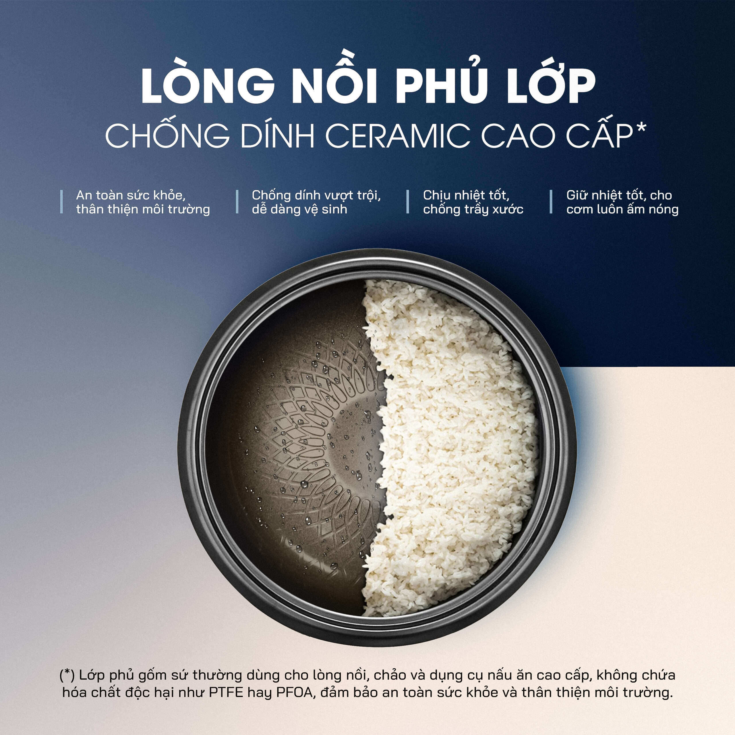 Nồi cơm điện KALITE KRC6012 chống dính Ceramic cao cấp - Ảnh 6