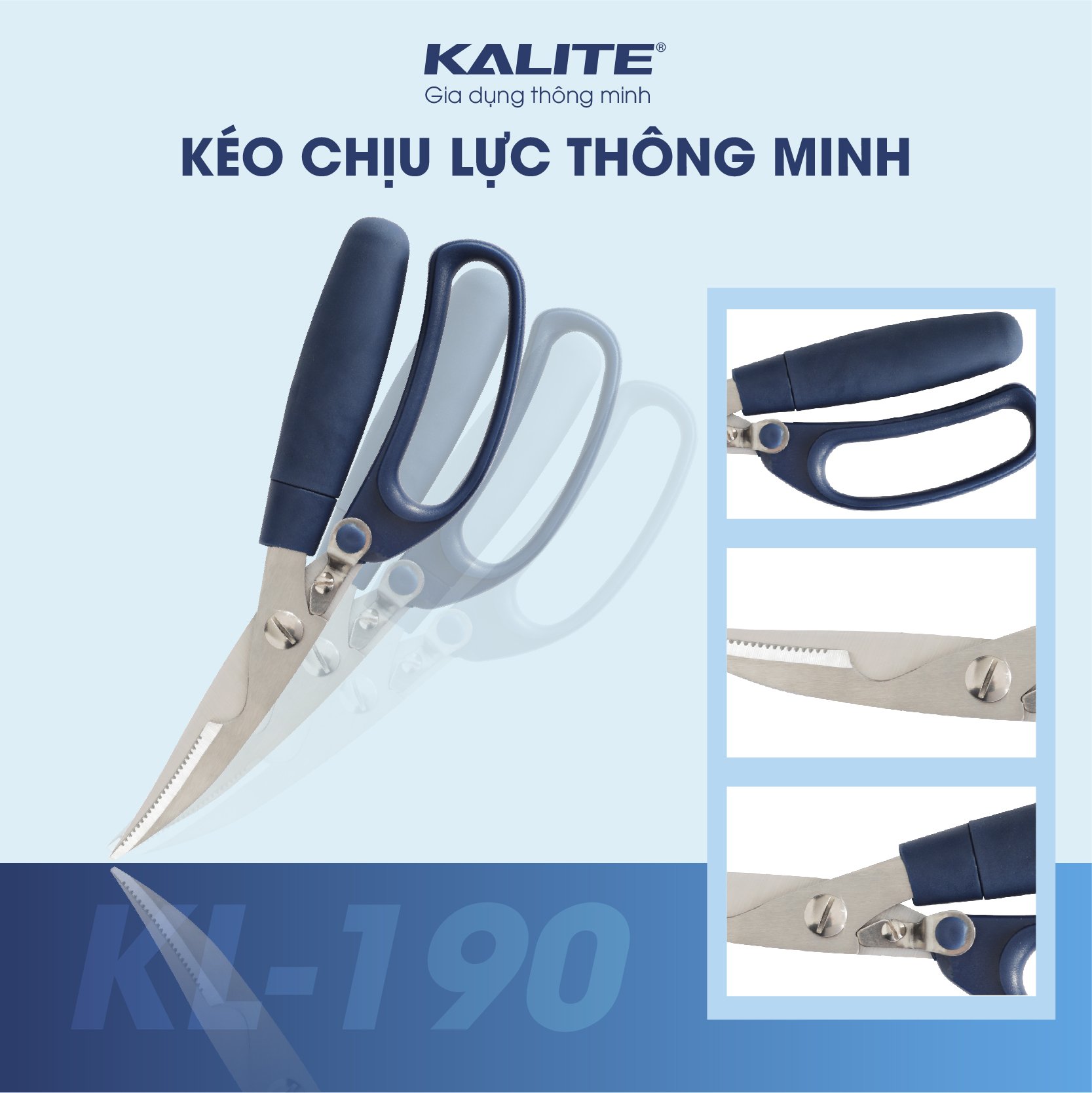 Bộ dao kéo cao cấp Kalite KL-190 inox nguyên khối - Ảnh 7