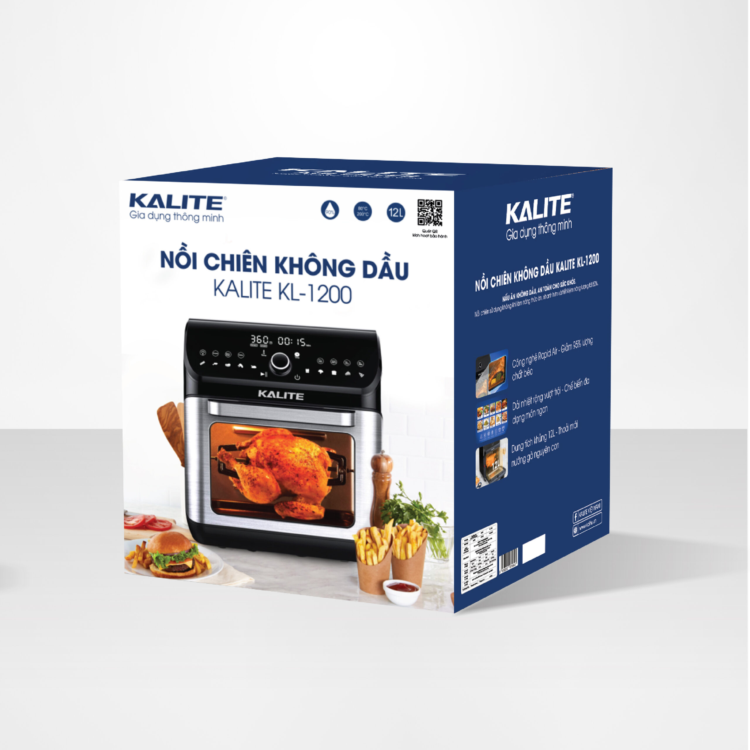 Nồi chiên không dầu KALITE KL-1200 12L giảm 95% chất béo - Ảnh 10