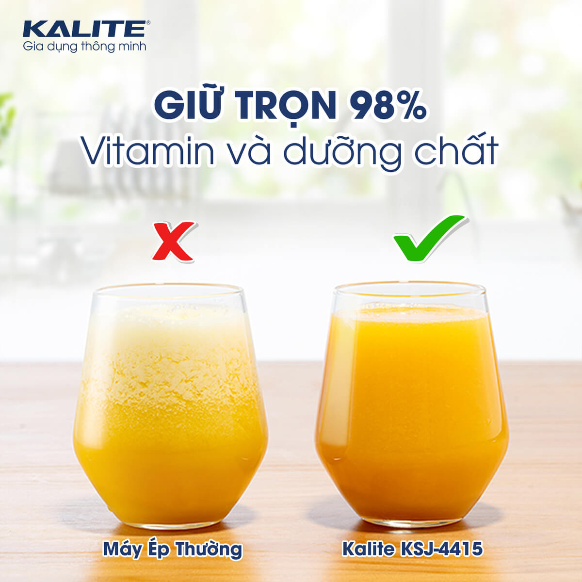 Máy ép chậm Kalite KSJ4415 siêu kiệt bã dễ tháo lắp vệ sinh - Ảnh 6