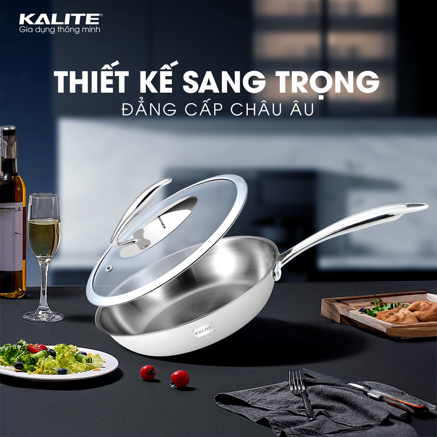 Chảo Nguyên Khối Inox 304 Tripro Kalite KL828 Bền Đẹp - Ảnh 3