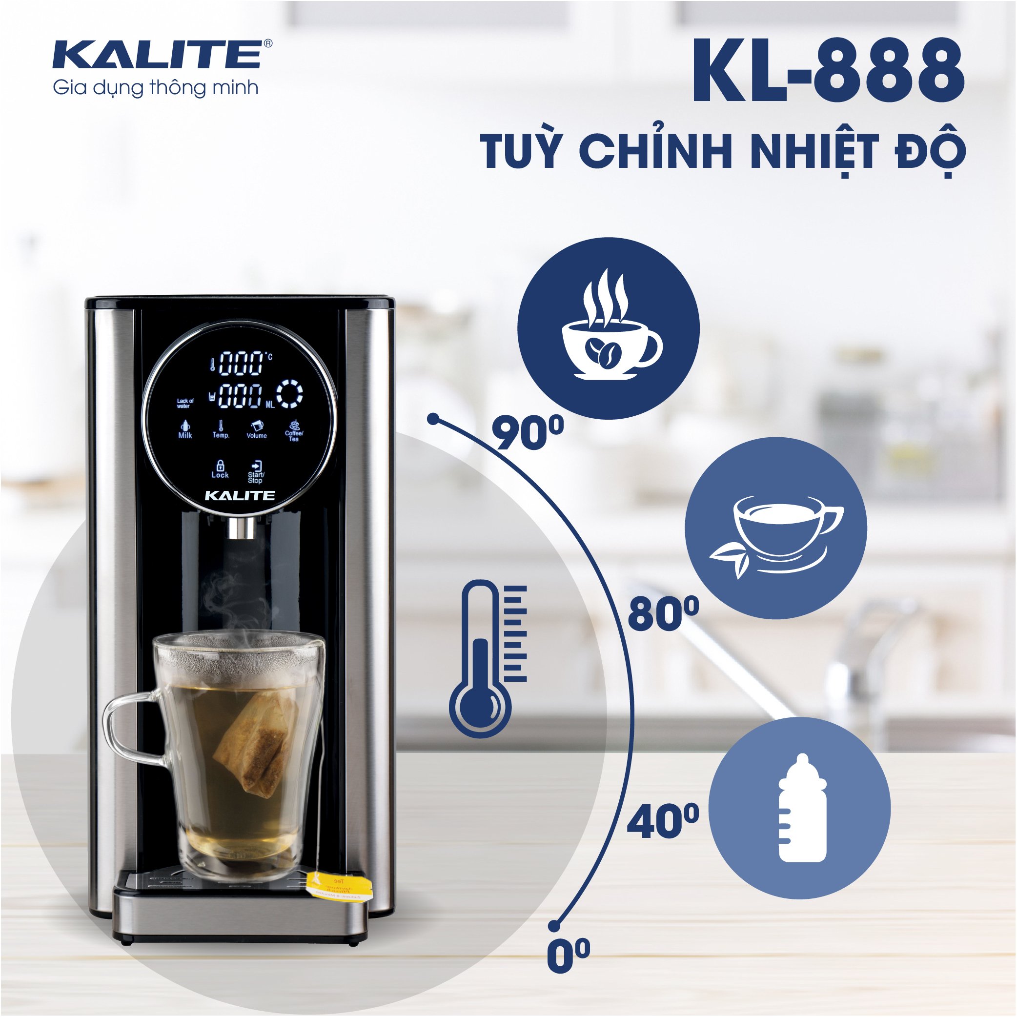 Bình thủy điện KALITE KL-888 tự động lọc đun sôi - Ảnh 7