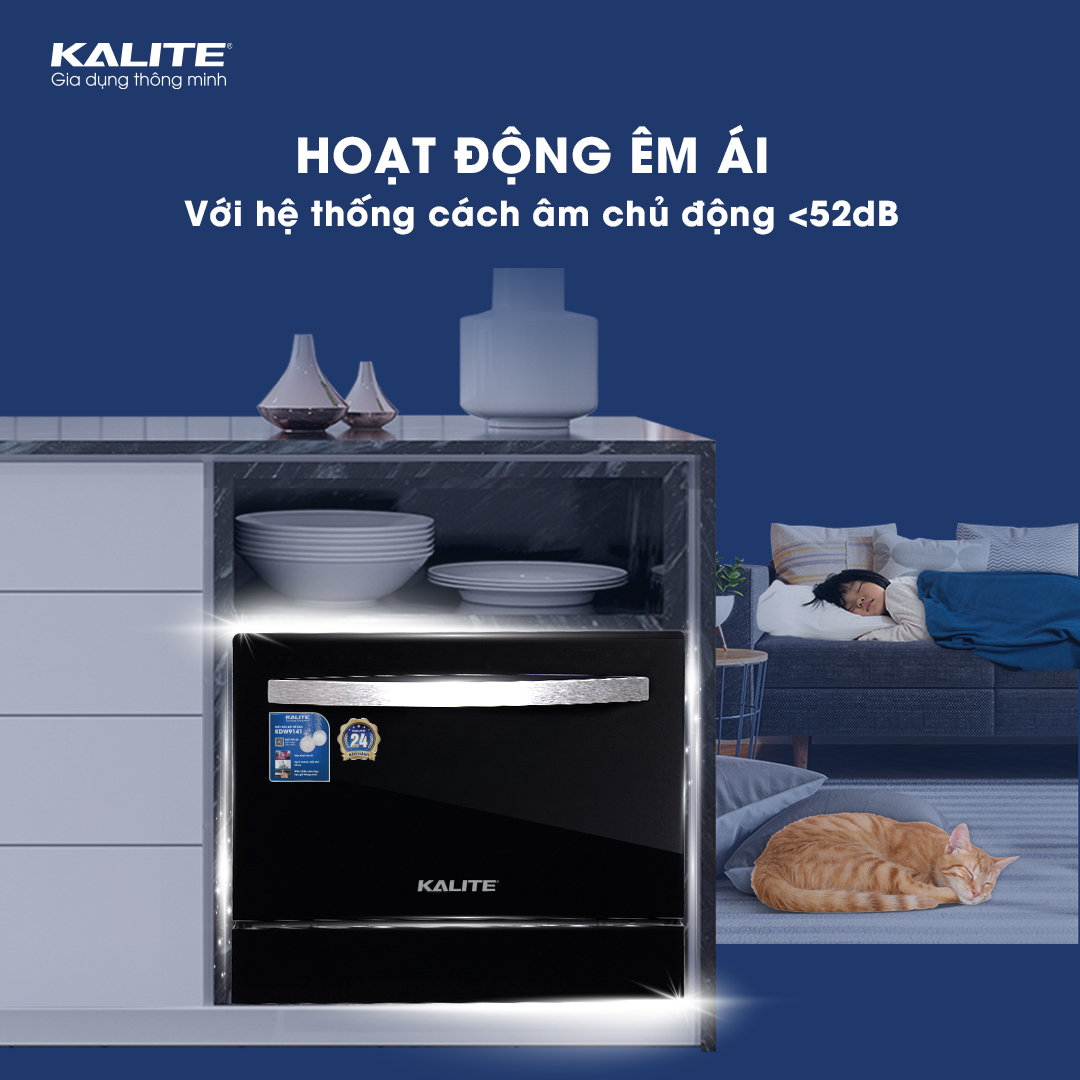 Máy rửa bát KALITE KDW9141 dung tích lớn, công suất mạnh làm sạch tối đa - Ảnh 11