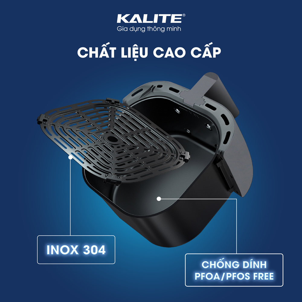 Nồi chiên hơi nước KALITE STEAM 7 chiên hấp 2 trong 1, dung tích 7 lít - Ảnh 8