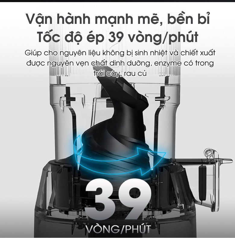 Máy ép chậm KALITE KSJ868 động cơ DC siêu khỏe ép kiệt bã - Ảnh 11