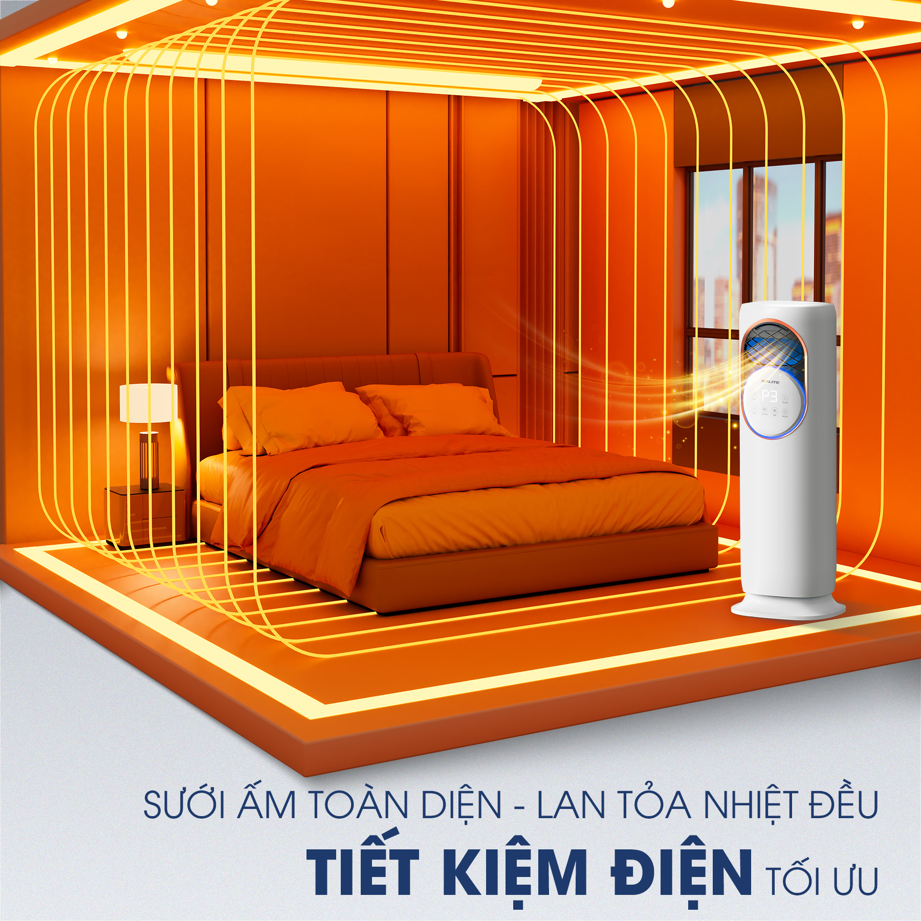 Quạt sưởi All in One KSA368 làm mát, sưởi, tạo ẩm, diệt khuẩn - Ảnh 10