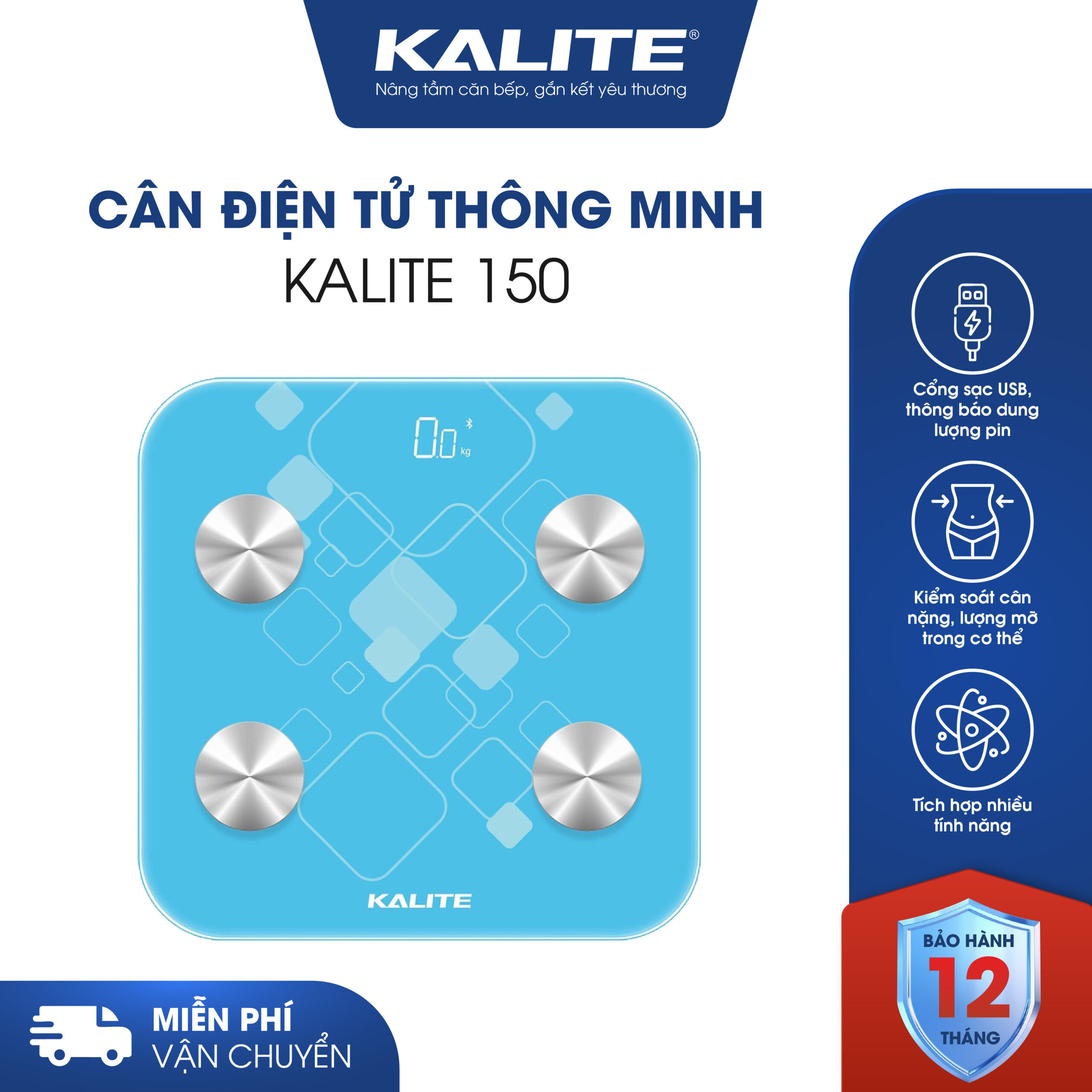 Cân điện tử thông minh KALITE 150 đa chức năng