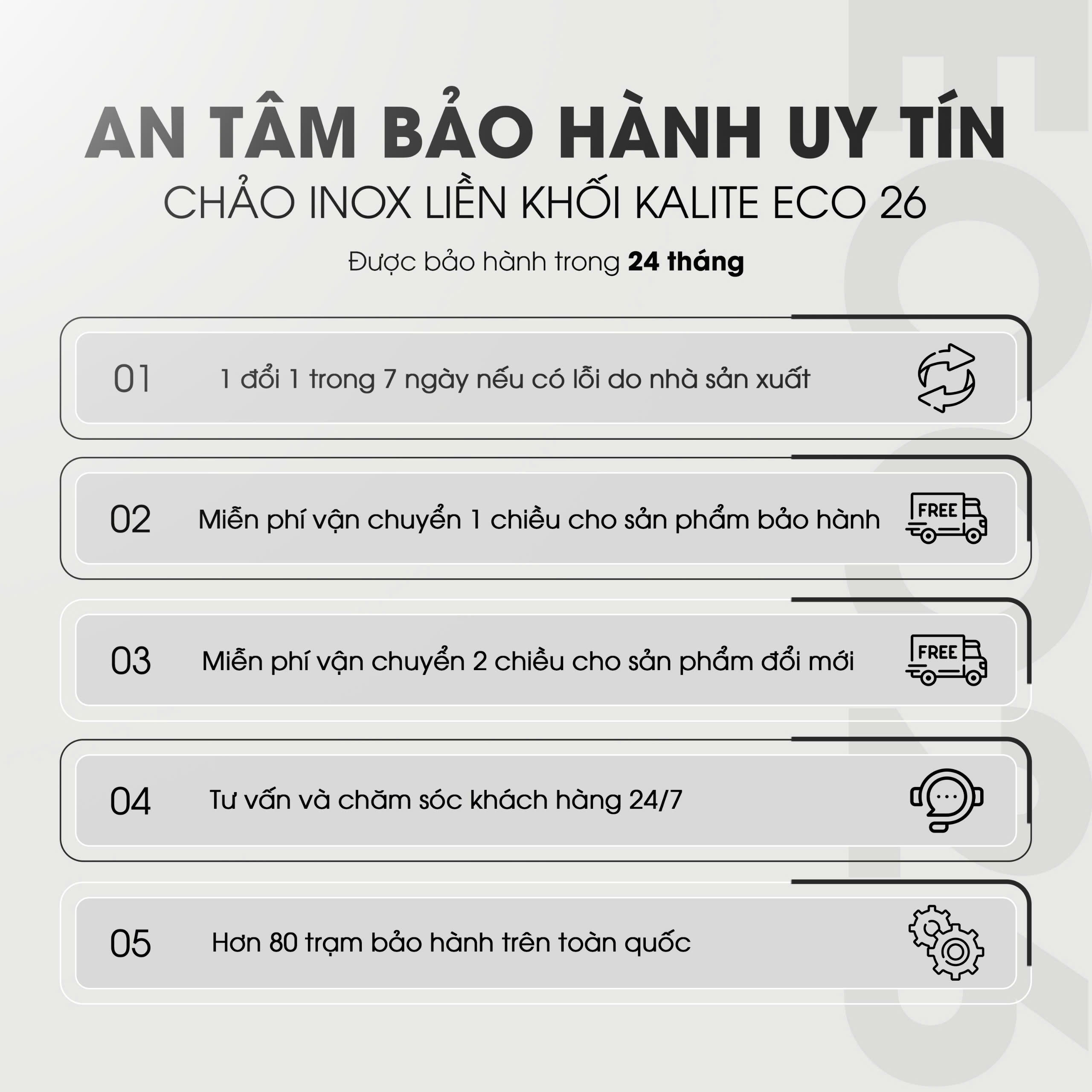 Chảo rán inox liền khối KALITE ECO26, inox 304, đáy 3 lớp, bắt từ tốt - Ảnh 7