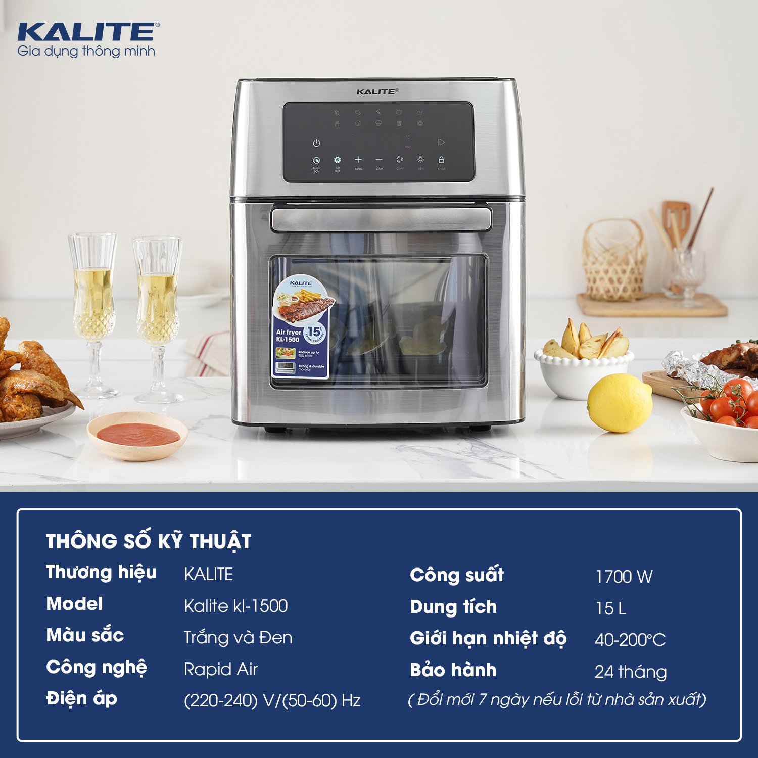 Nồi chiên không dầu KALITE KL-1500 15 lít - Ảnh 2