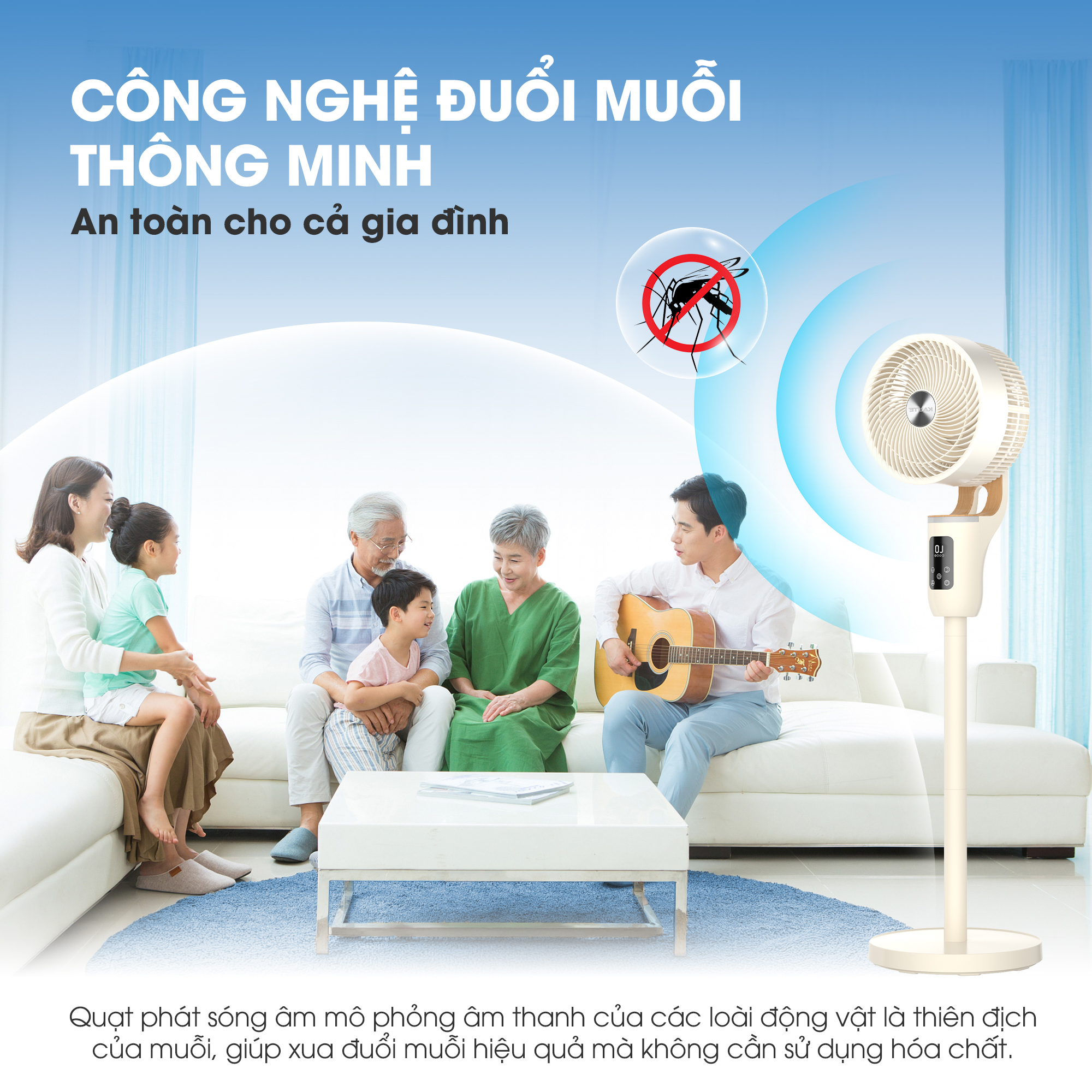 Quạt thông minh điều khiển giọng nói Kalite TalkFan KSA326 - Ảnh 9