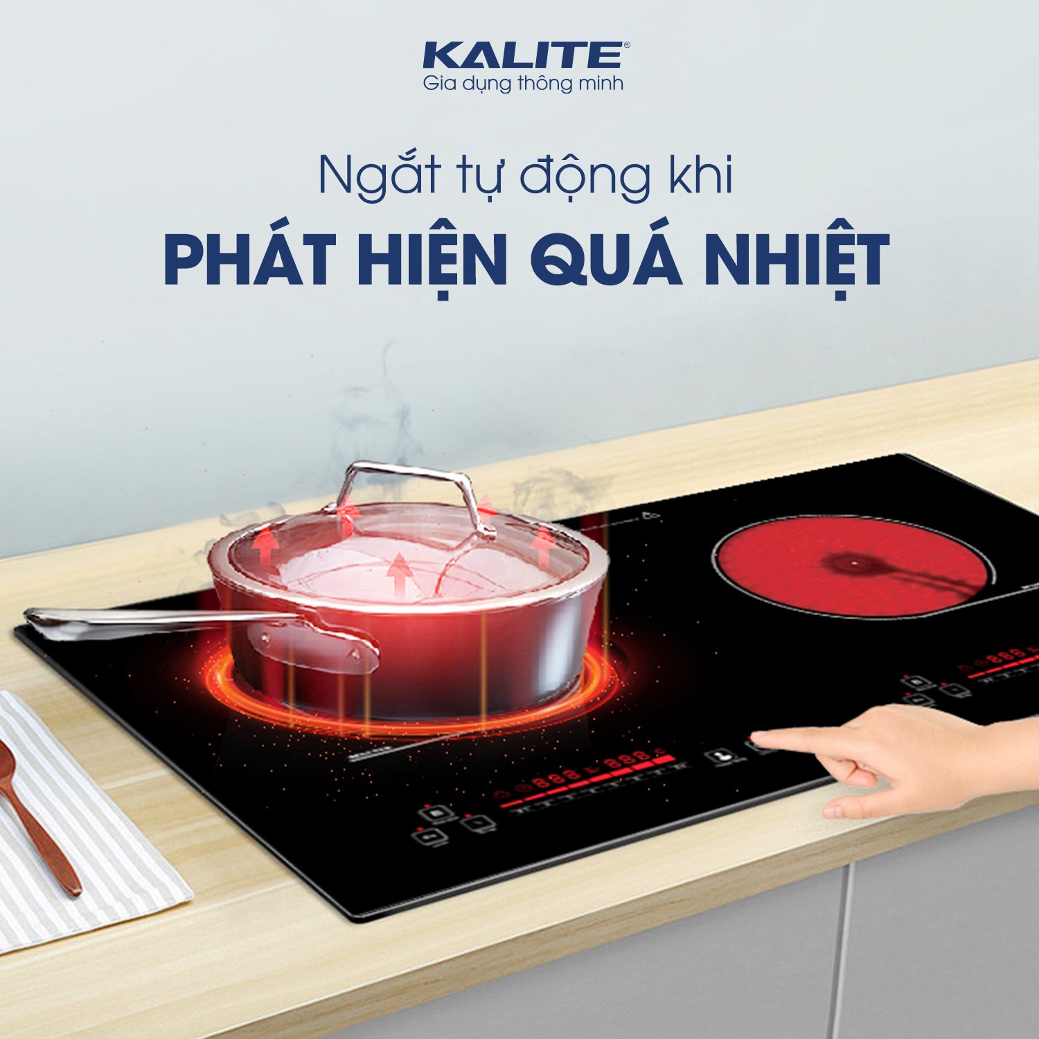 Bếp từ kết hợp hồng ngoại Kalite KCC83B - Ảnh 5