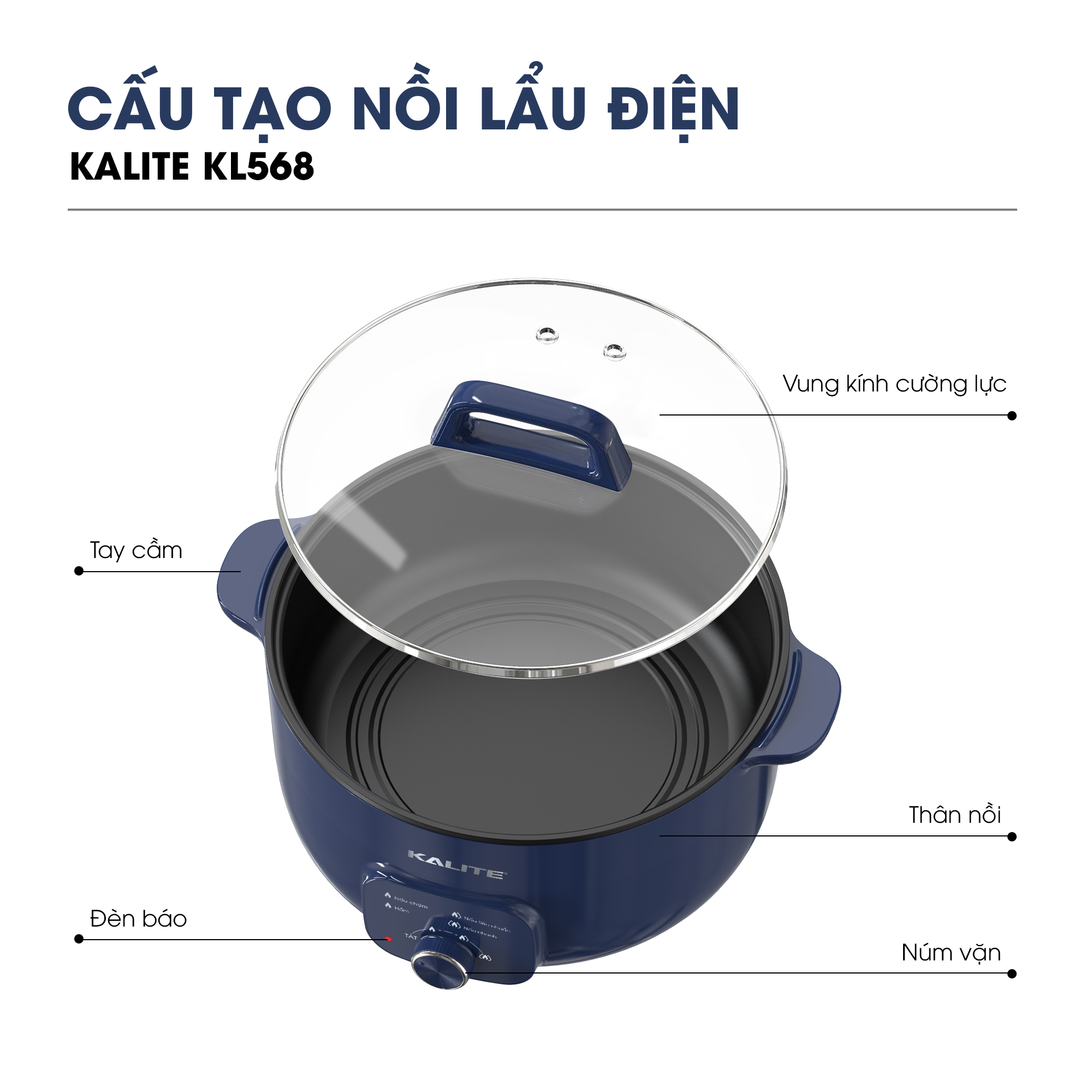 Nồi lẩu KALITE KL568 đa năng dung tích 6L - Ảnh 13