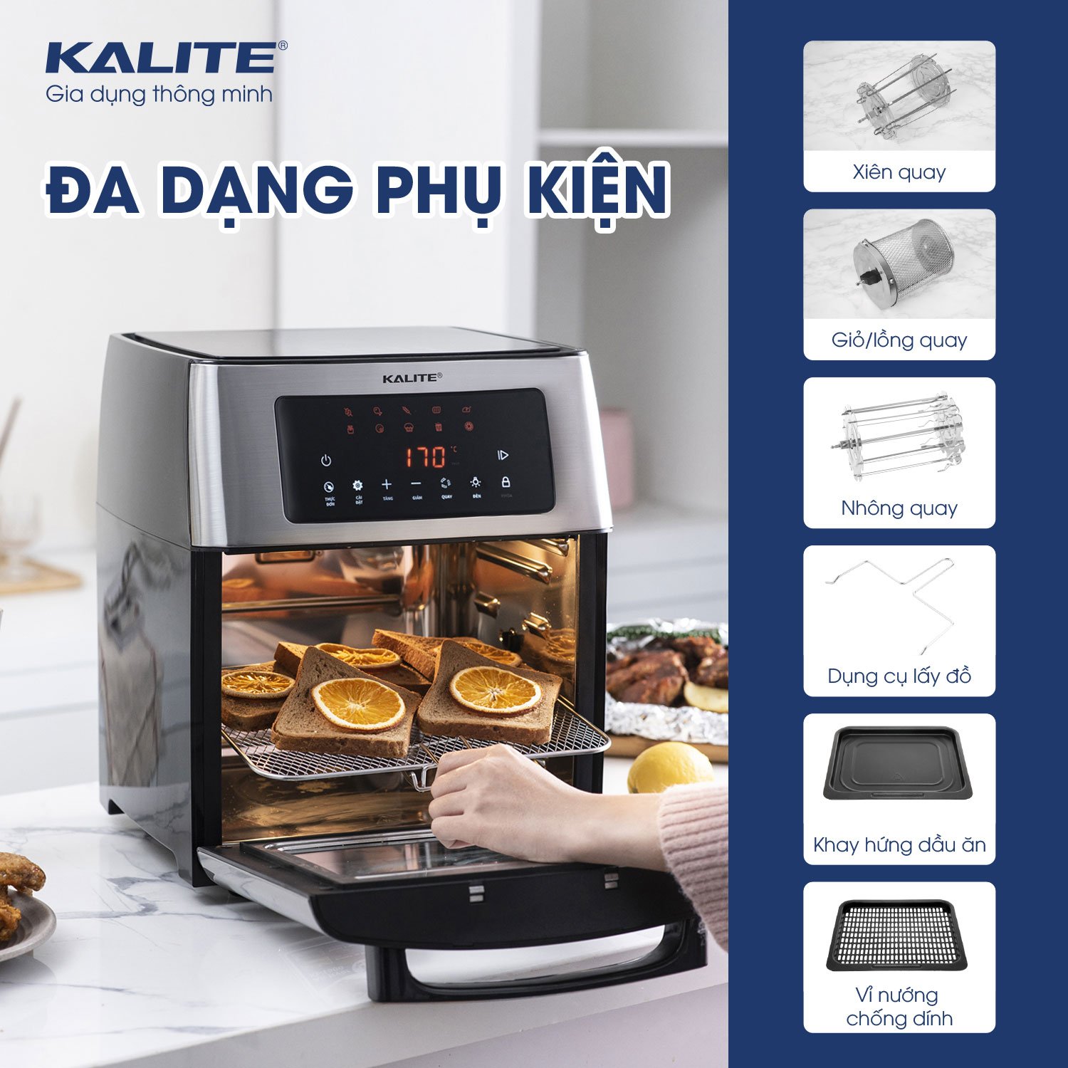 Nồi chiên không dầu KALITE KL-1500 15 lít - Ảnh 10