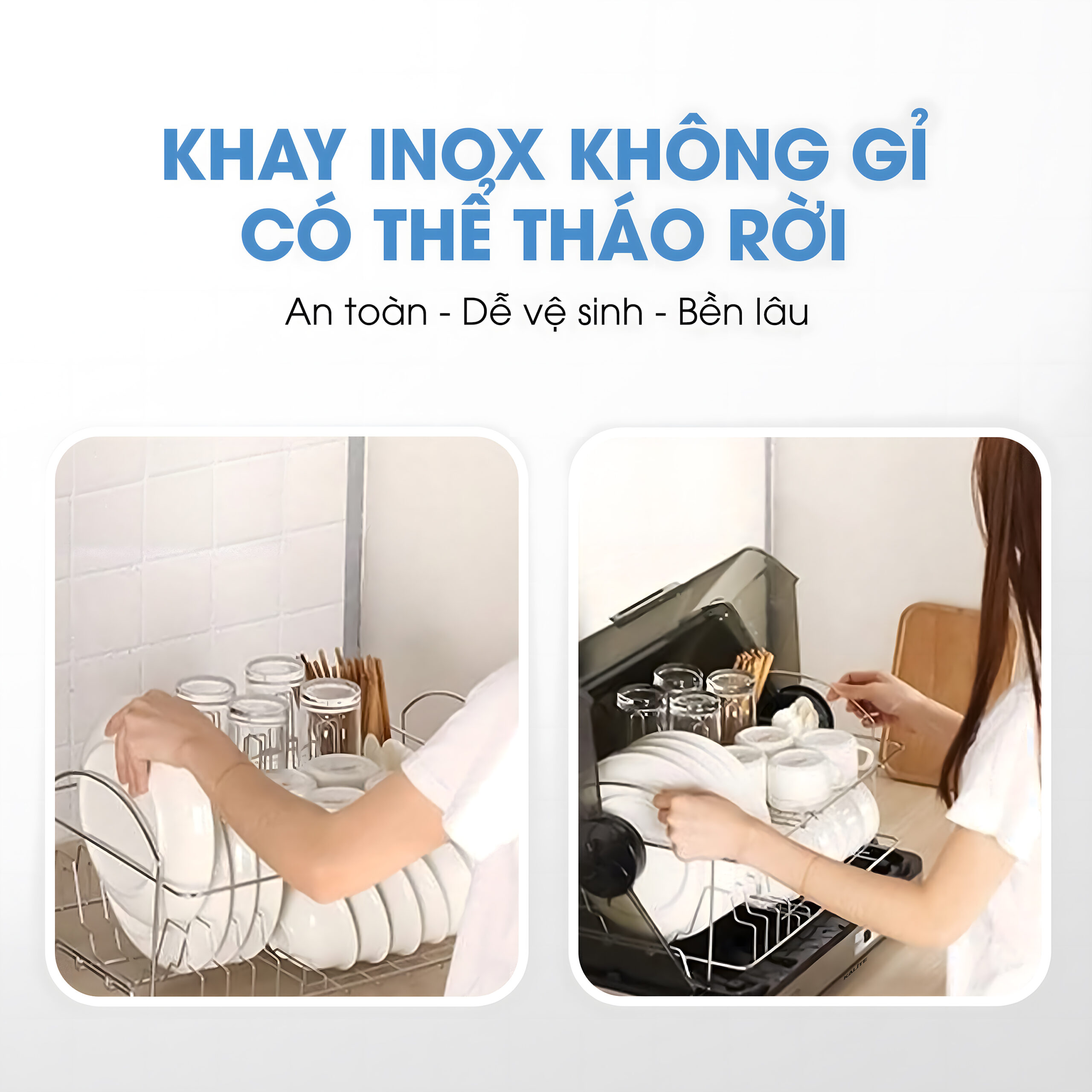 Máy diệt khuẩn bát đĩa Kalite Crystal Dry sấy khô, khử khuẩn UV - Ảnh 9