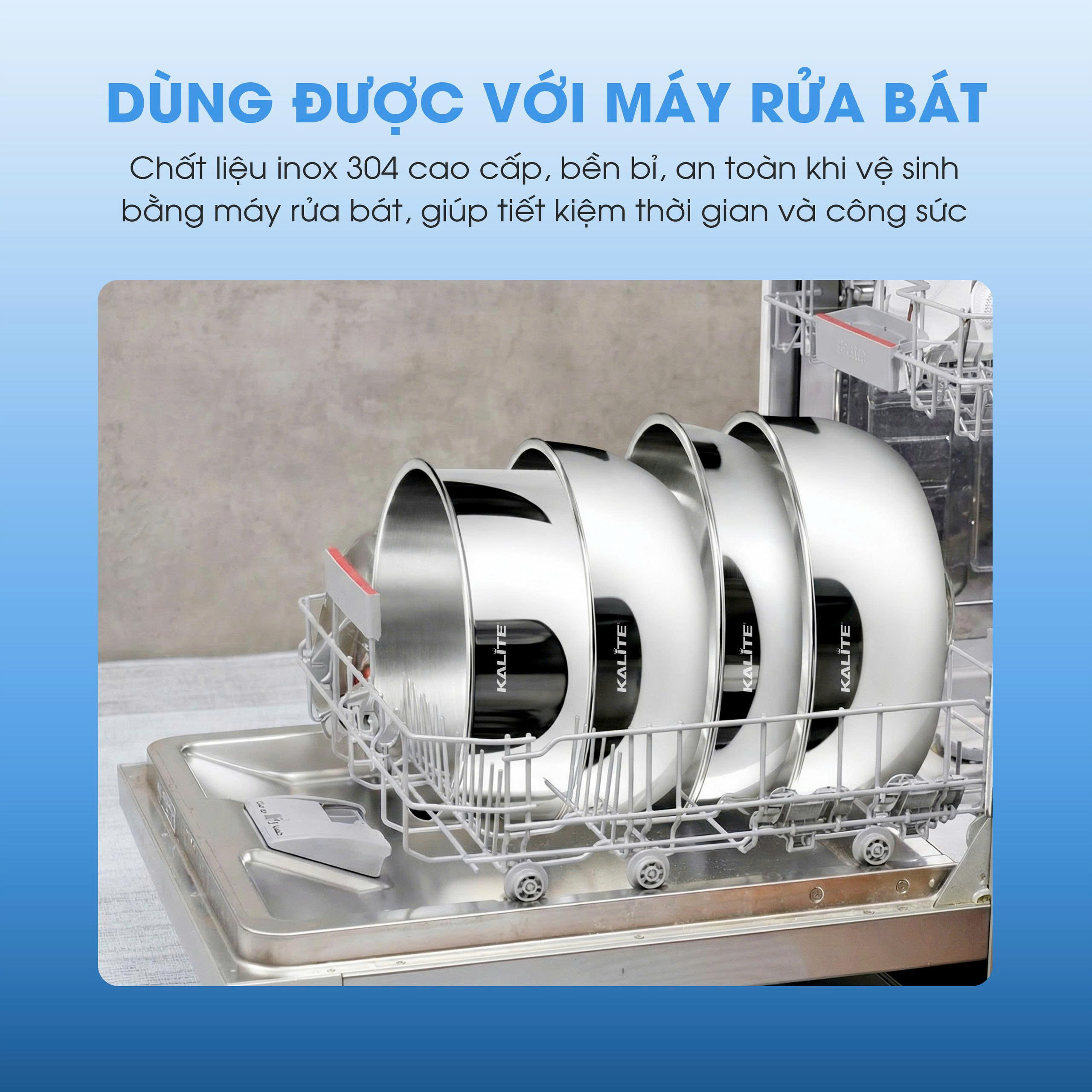 Bộ nồi chảo inox liền khối Kalite MultiPro KCS668, 8 món cán rời - Ảnh 10