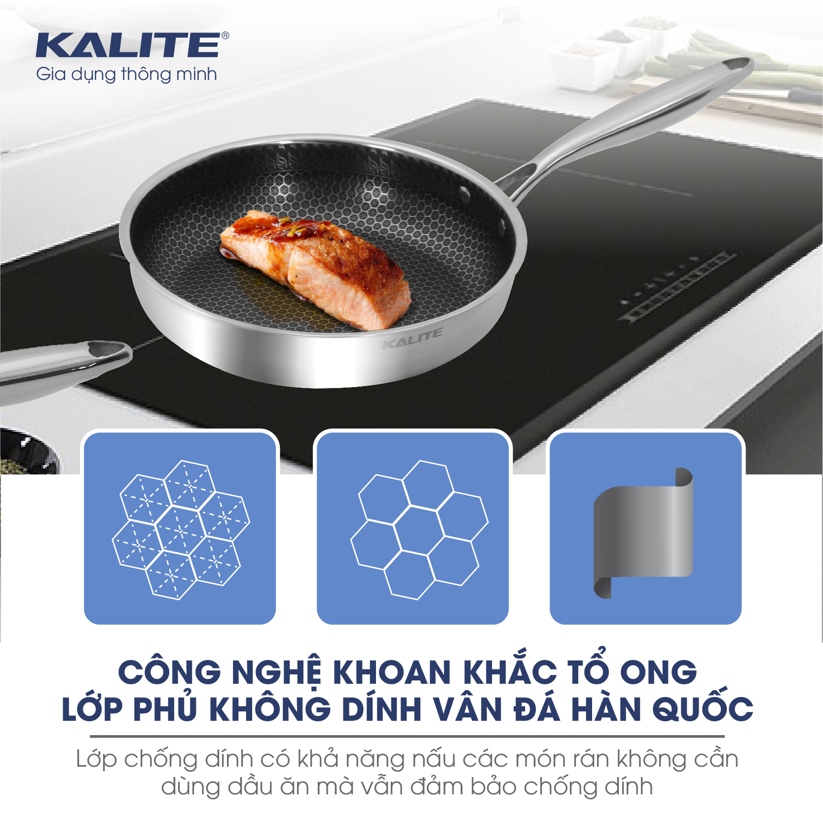 Chảo KALITE KL-326 inox 3 lớp triply - dẫn và giữ nhiệt tốt - Ảnh 9