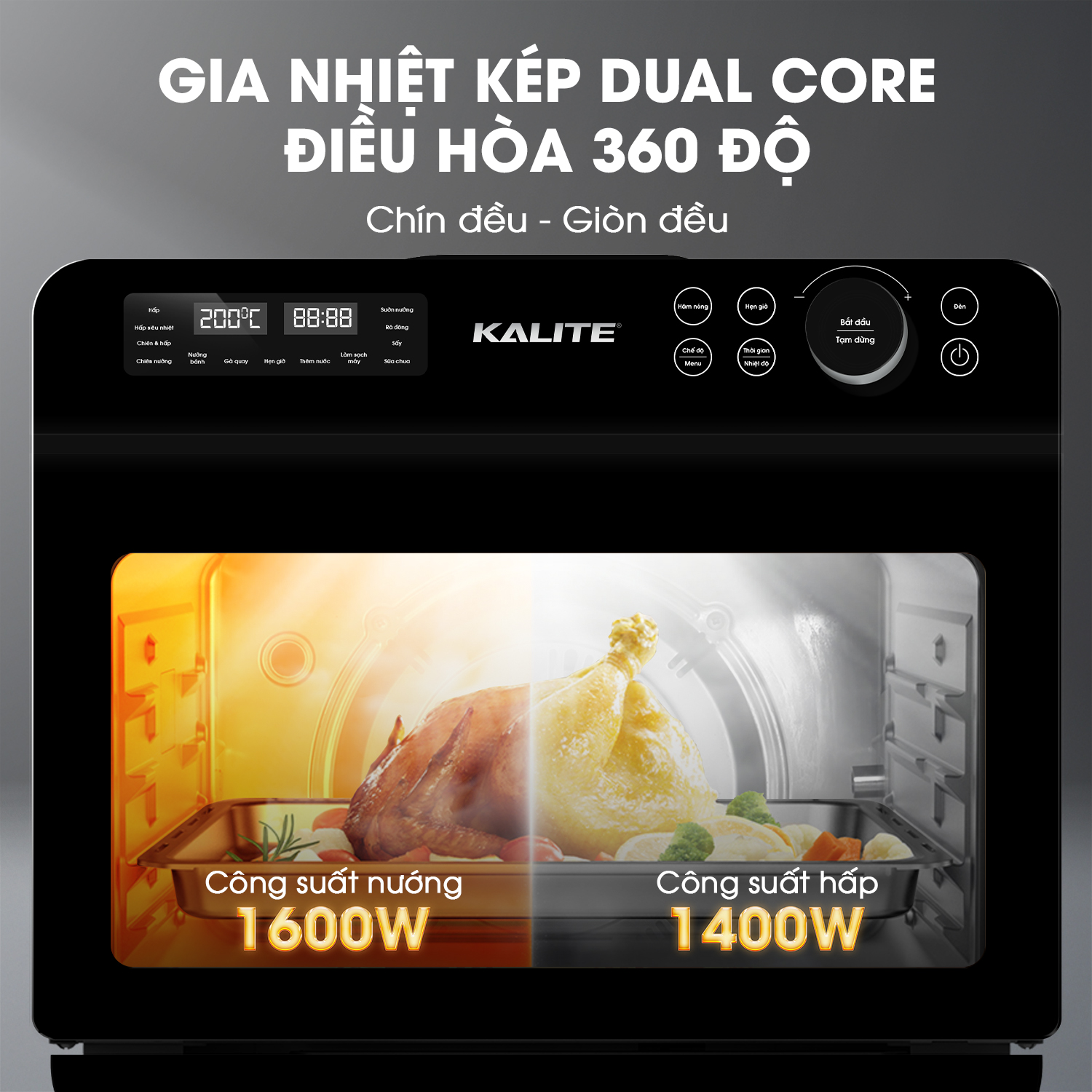 Nồi chiên hơi nước KALITE STEAM FUSION PRO, 4in1 - 20L - Ảnh 6