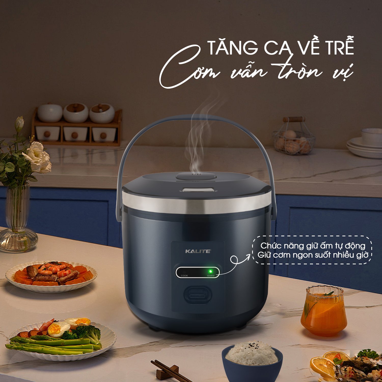 Nồi cơm điện KALITE KRC8218 đa chức năng nấu 1,8L - Ảnh 7