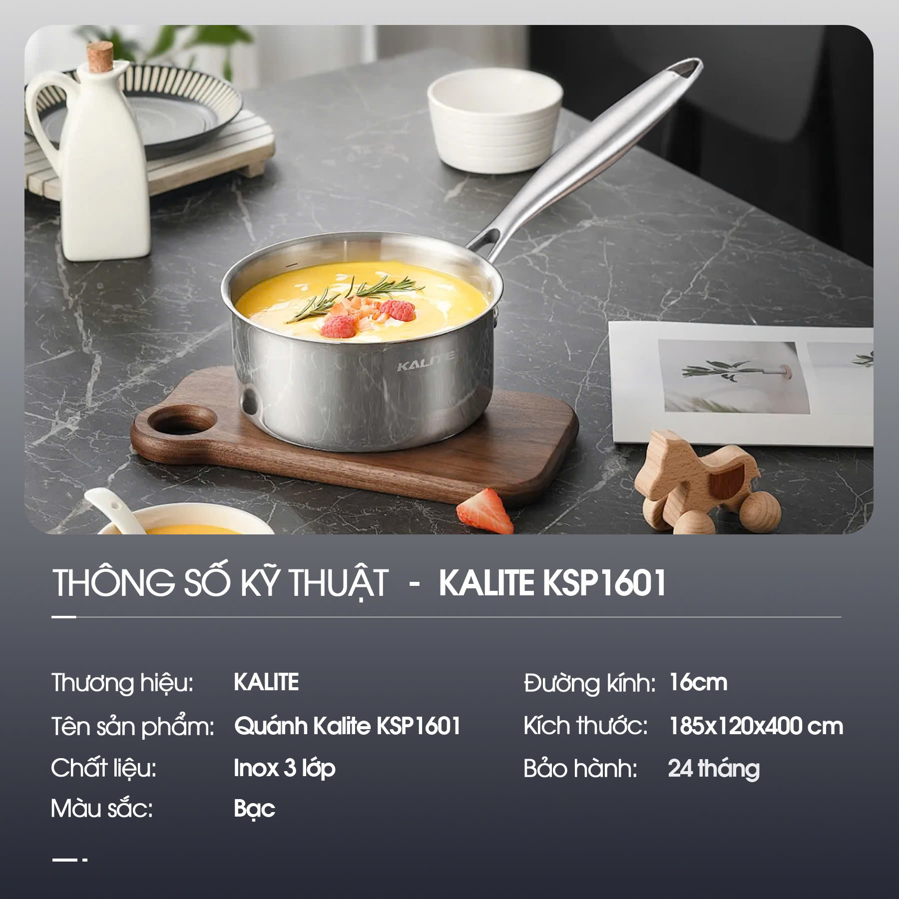 Quánh inox Kalite KSP1601 3 Lớp Cao Cấp - Ảnh 9