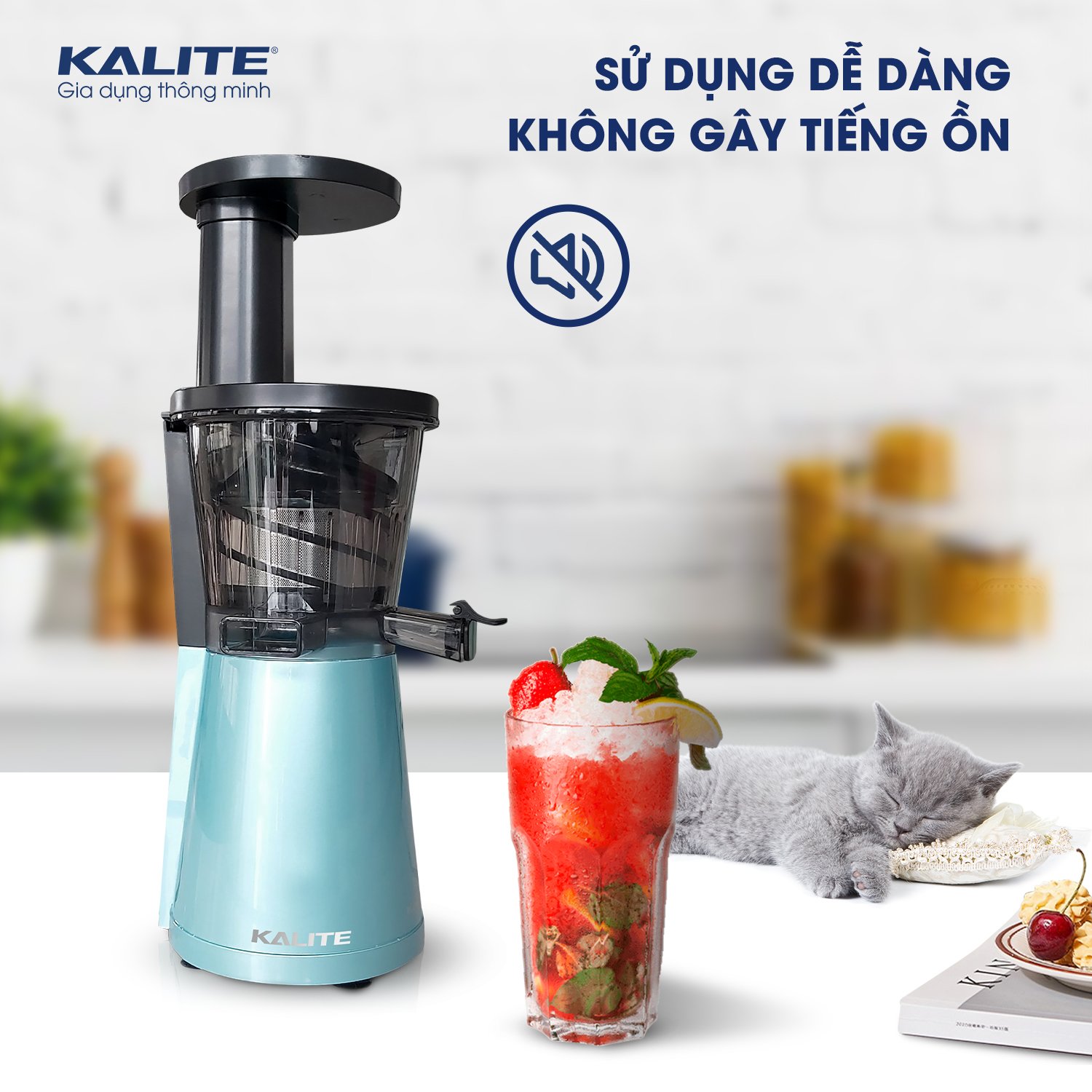 Máy ép chậm KALITE KL-530 nhỏ gọn, kiệt bã, êm ái - Ảnh 3