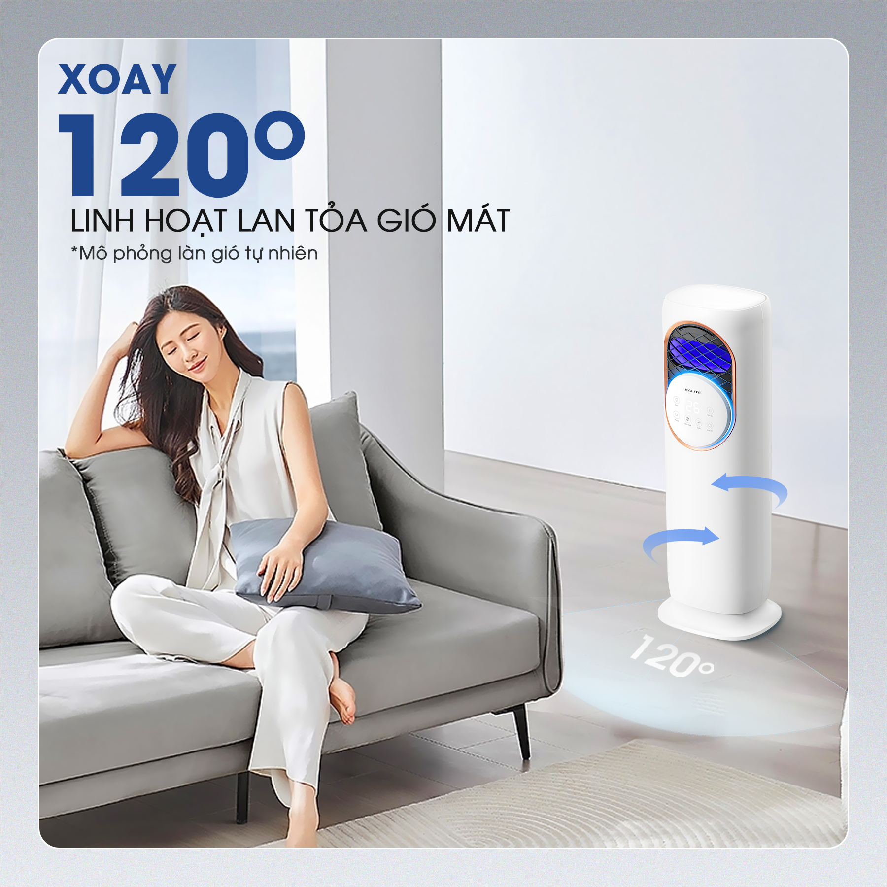 Quạt sưởi All in One KSA368 làm mát, sưởi, tạo ẩm, diệt khuẩn - Ảnh 6