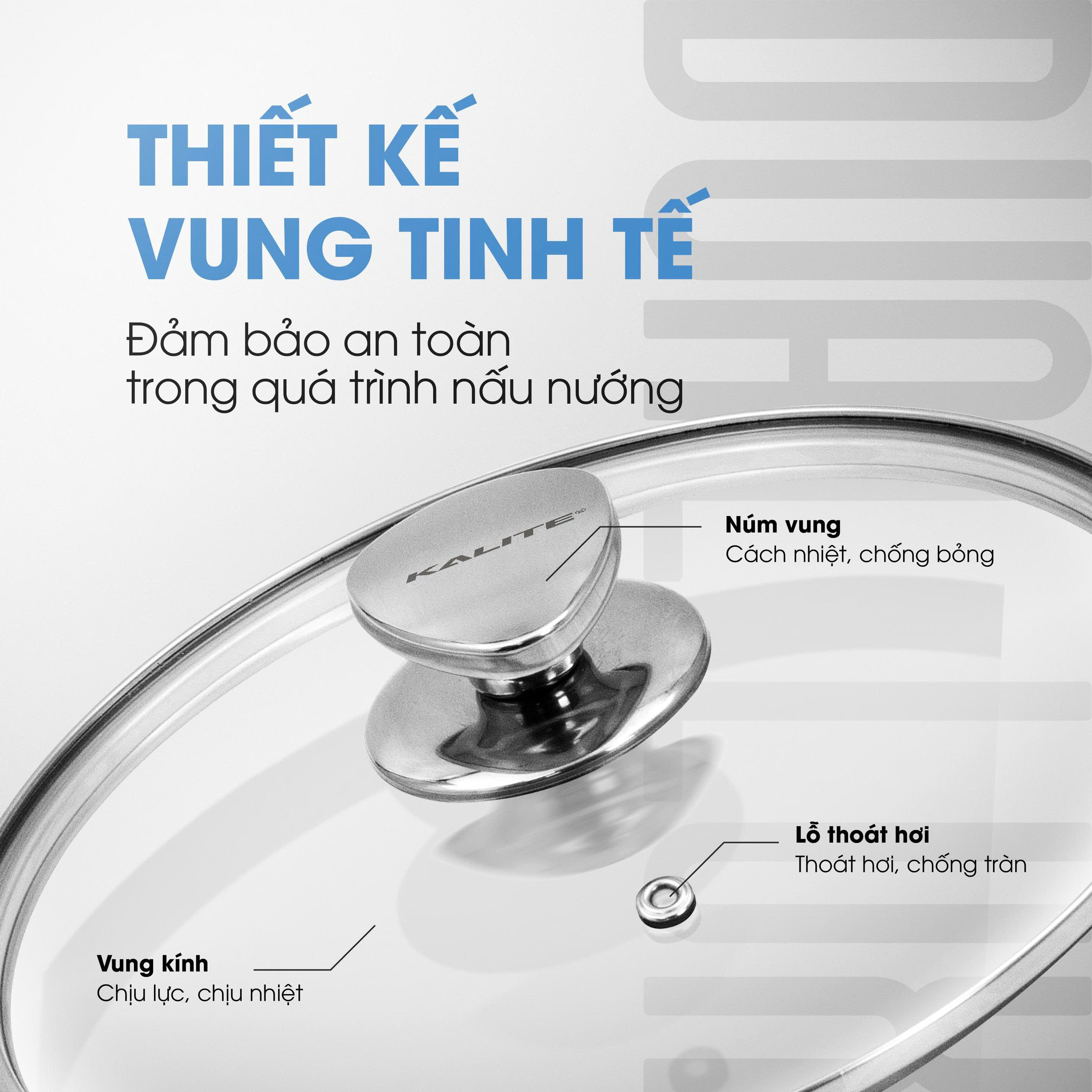 Bộ 2 chảo inox KALITE Dual Lux, dẫn nhiệt nhanh, thiết kế sang trọng - Ảnh 6