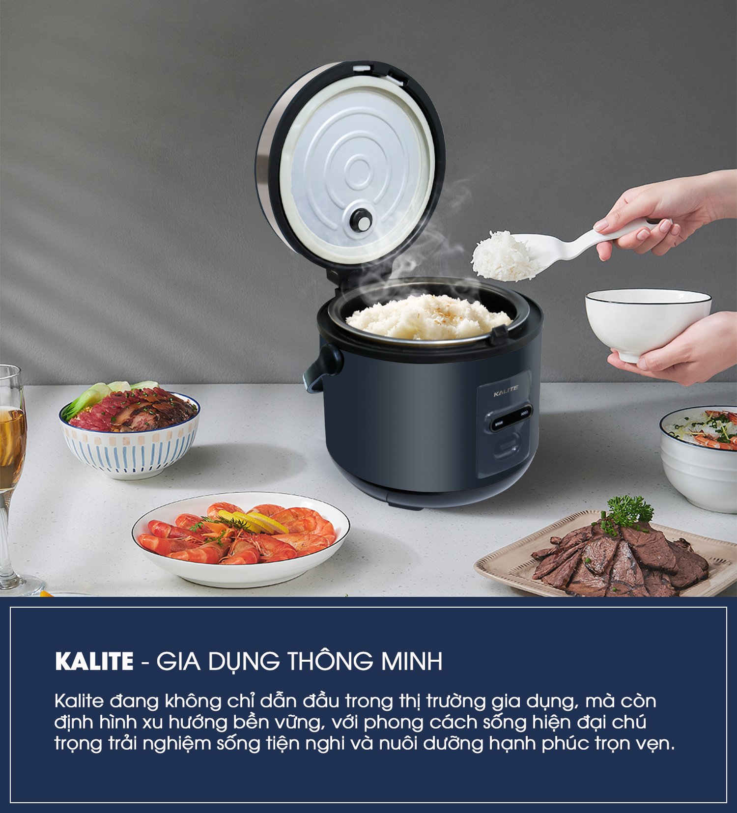 Nồi cơm điện KALITE KRC8218 đa chức năng nấu 1,8L - Ảnh 15
