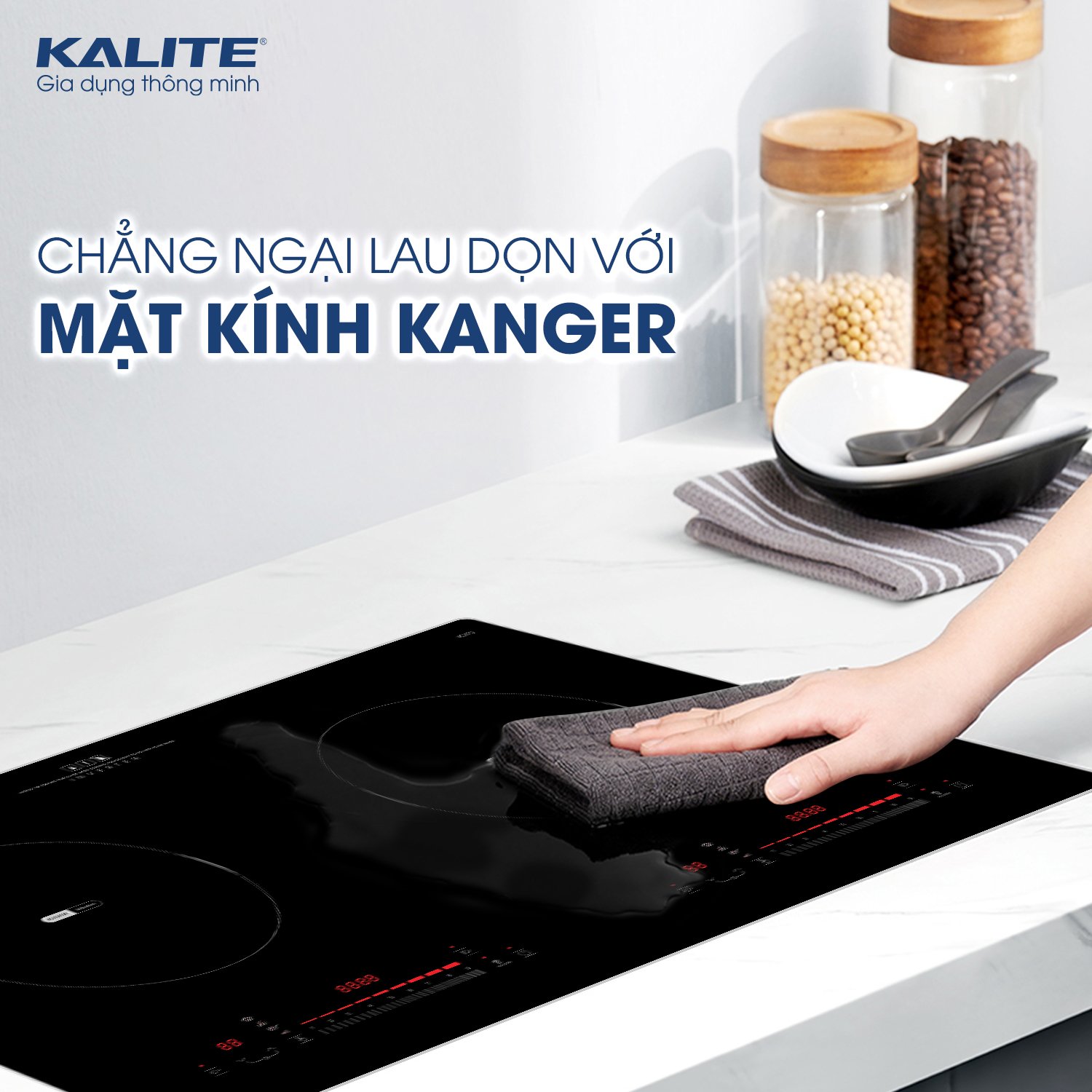 Bếp từ đôi KALITE KDI72 mặt kính sang trọng an toàn dễ vệ sinh - Ảnh 9