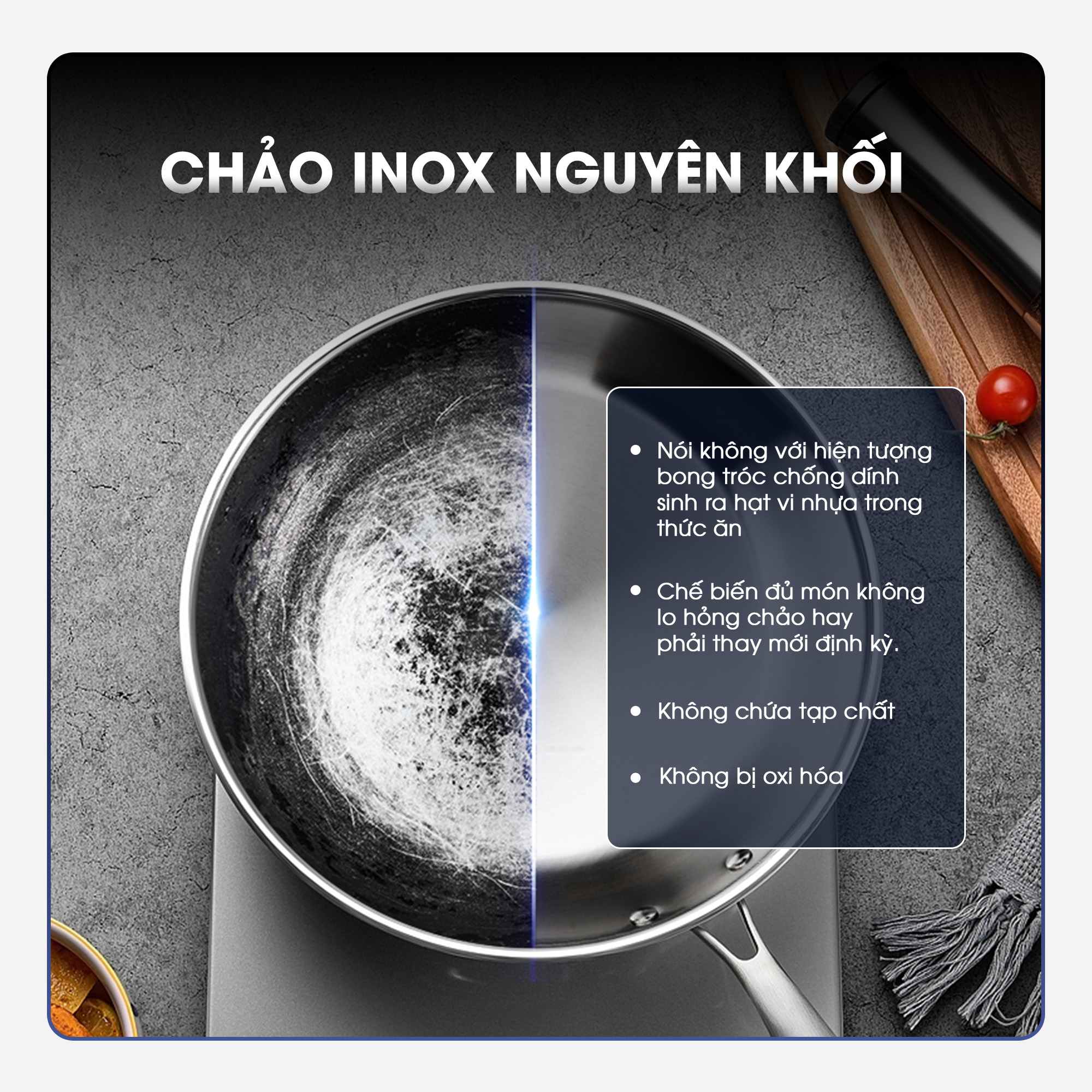 Chảo inox nguyên khối TRIPRO KALITE KL825 - Ảnh 10