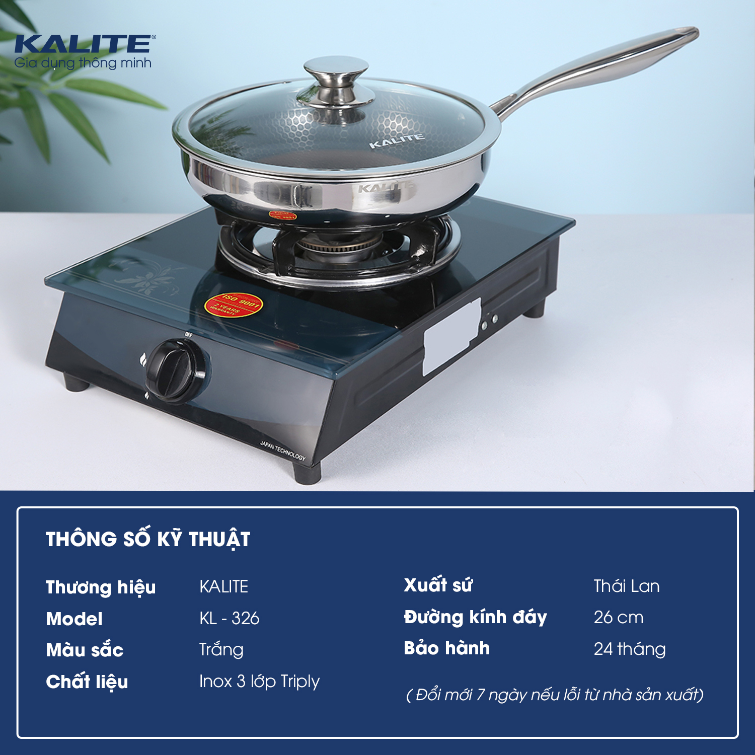 Chảo KALITE KL-326 inox 3 lớp triply - dẫn và giữ nhiệt tốt - Ảnh 2