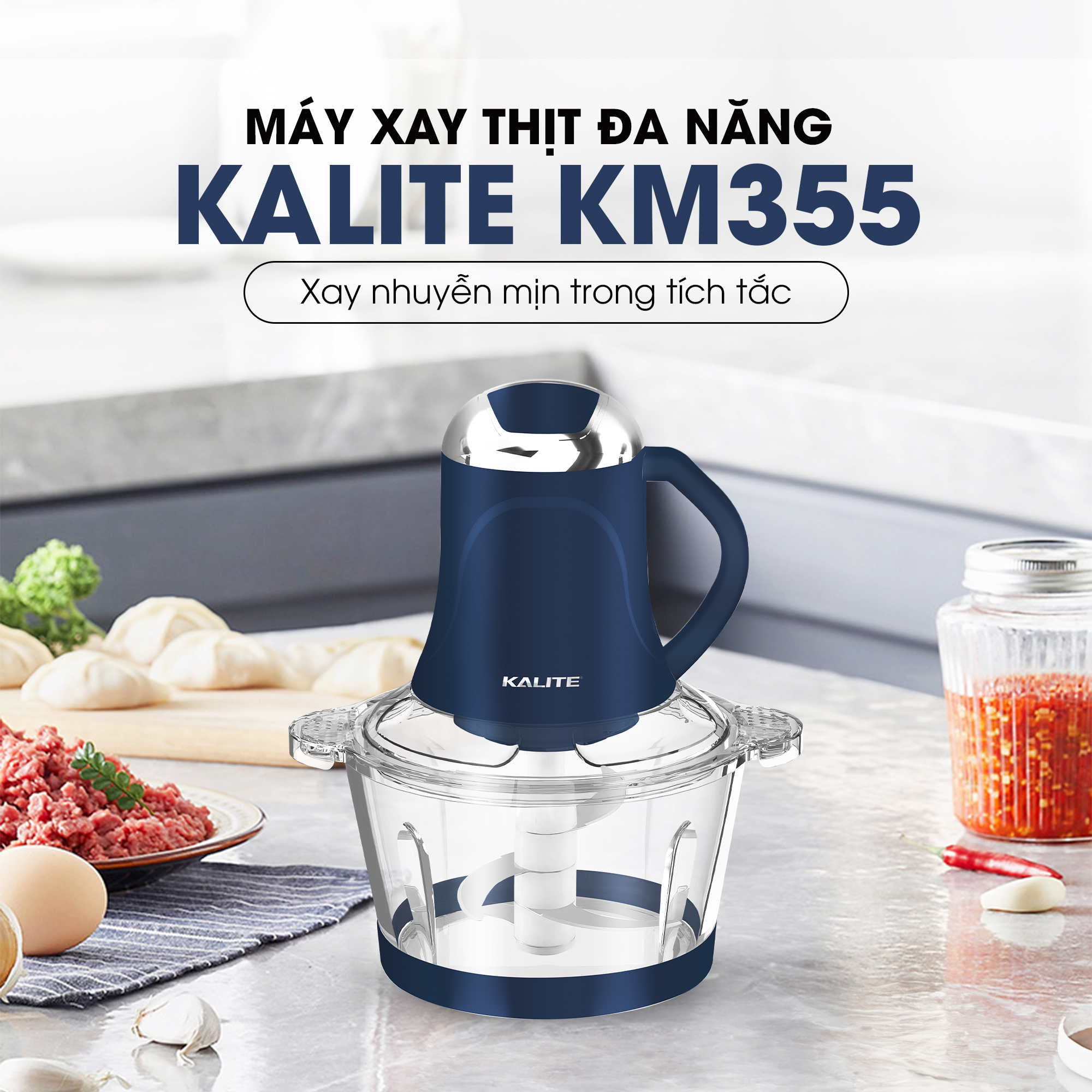 Máy xay thịt KALITE KM355 đa năng dung tích 2L - Ảnh 2