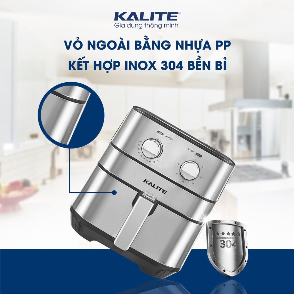 Nồi chiên không dầu KALITE Q5 5.5 lít, điều khiển cơ bền bì - Ảnh 9