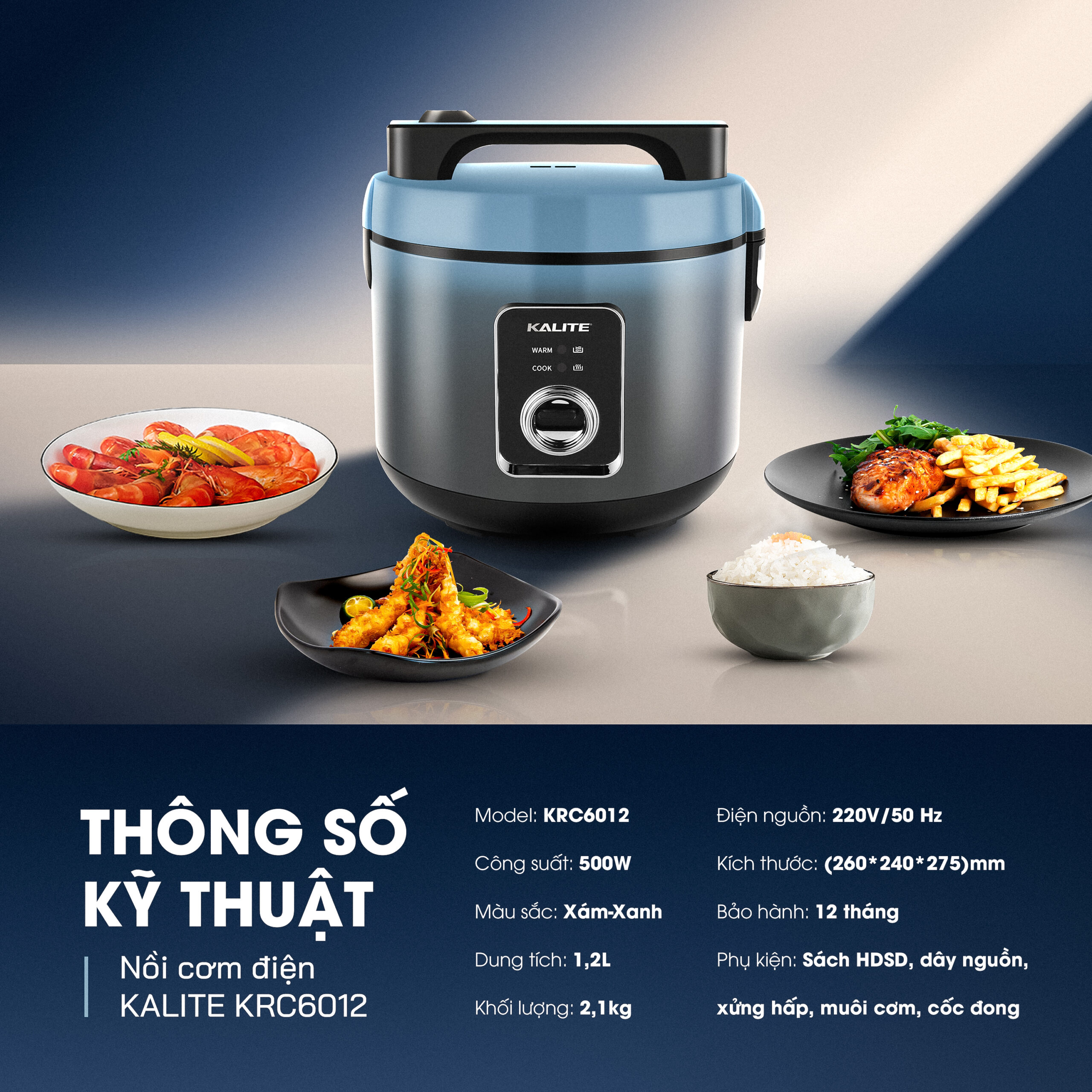Nồi cơm điện KALITE KRC6012 chống dính Ceramic cao cấp - Ảnh 10