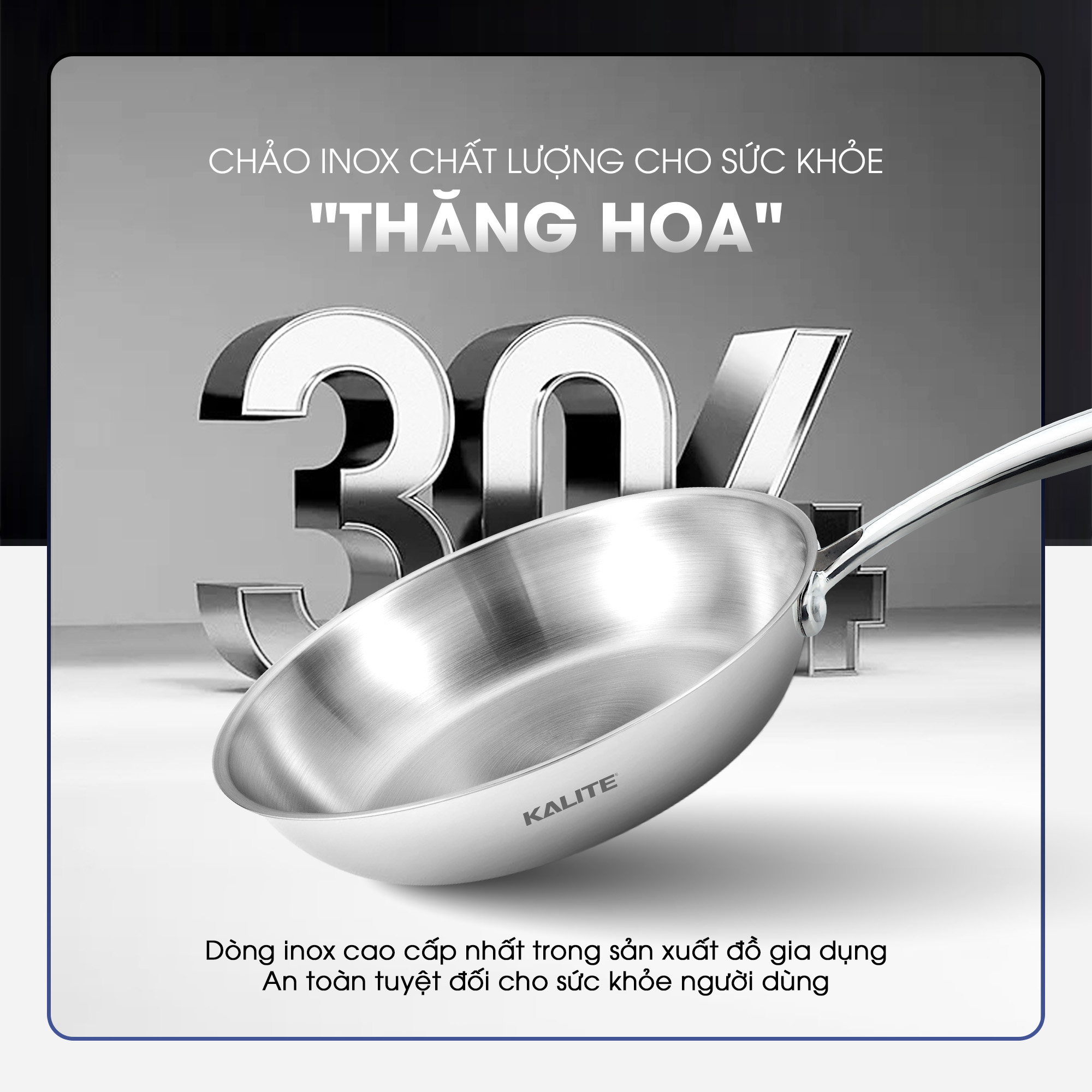 Chảo inox nguyên khối TRIPRO KALITE KL825 - Ảnh 9