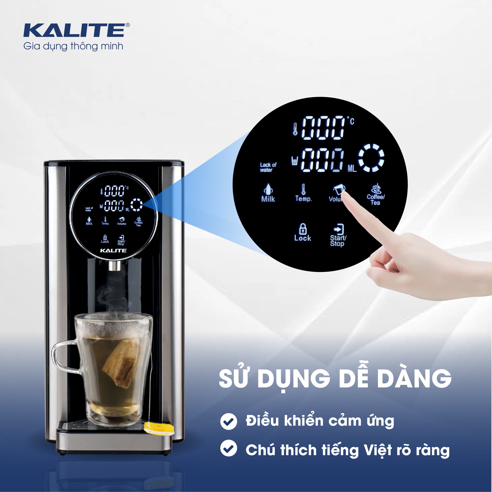 Bình thủy điện KALITE KL-888 tự động lọc đun sôi - Ảnh 3