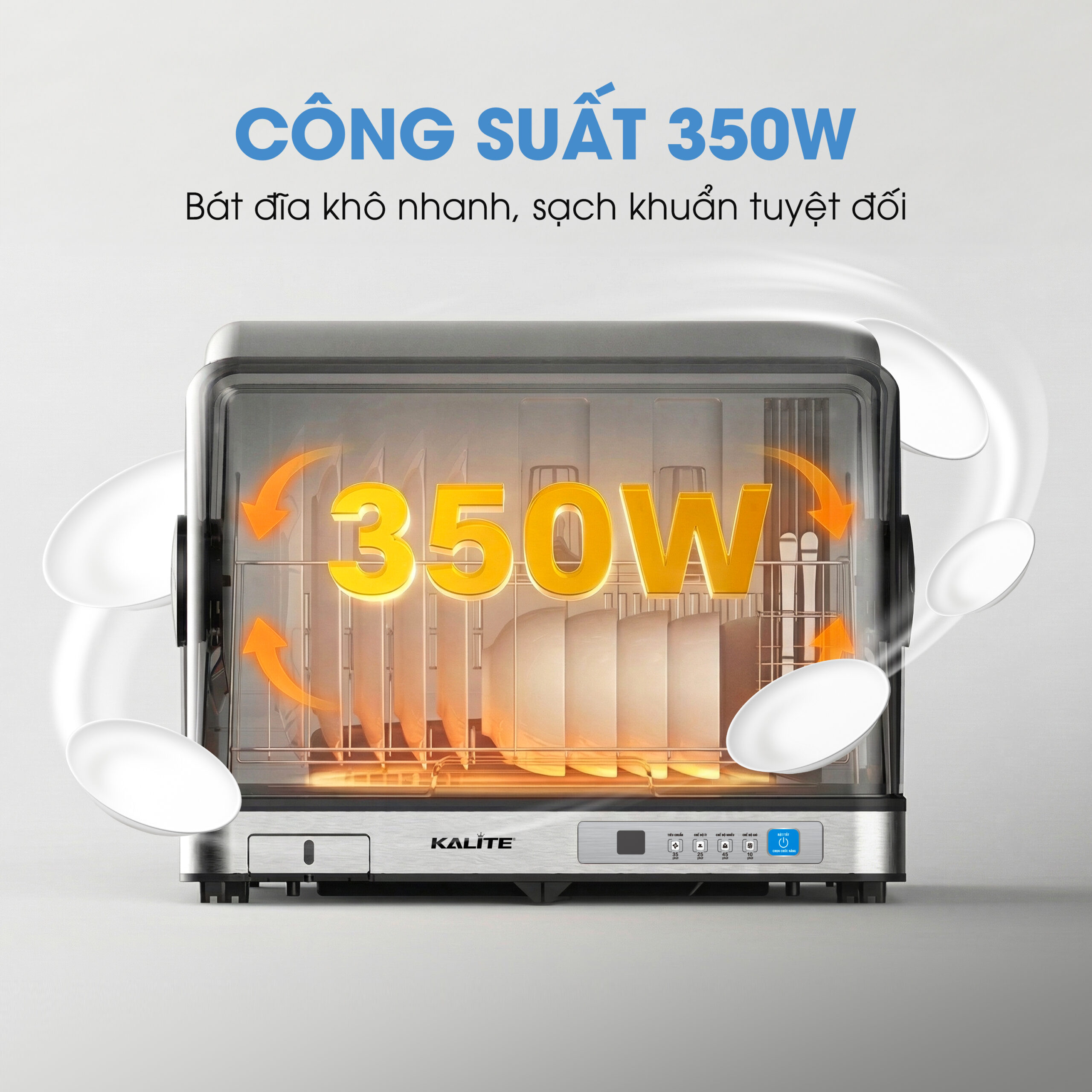Máy diệt khuẩn bát đĩa Kalite Crystal Dry sấy khô, khử khuẩn UV - Ảnh 7