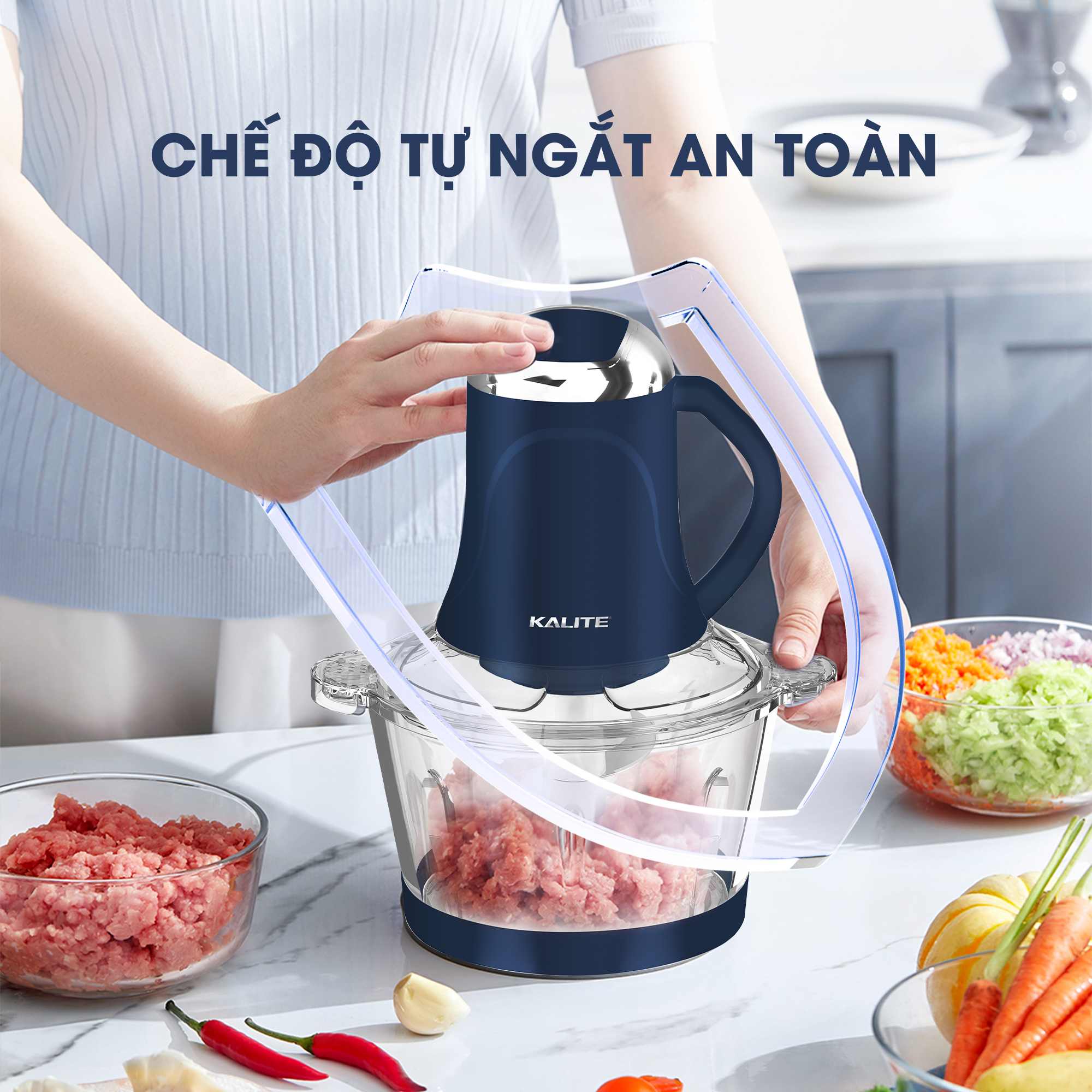 Máy xay thịt KALITE KM355 đa năng dung tích 2L - Ảnh 7