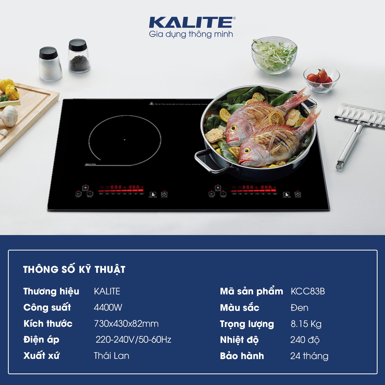 Bếp từ kết hợp hồng ngoại Kalite KCC83B - Ảnh 7