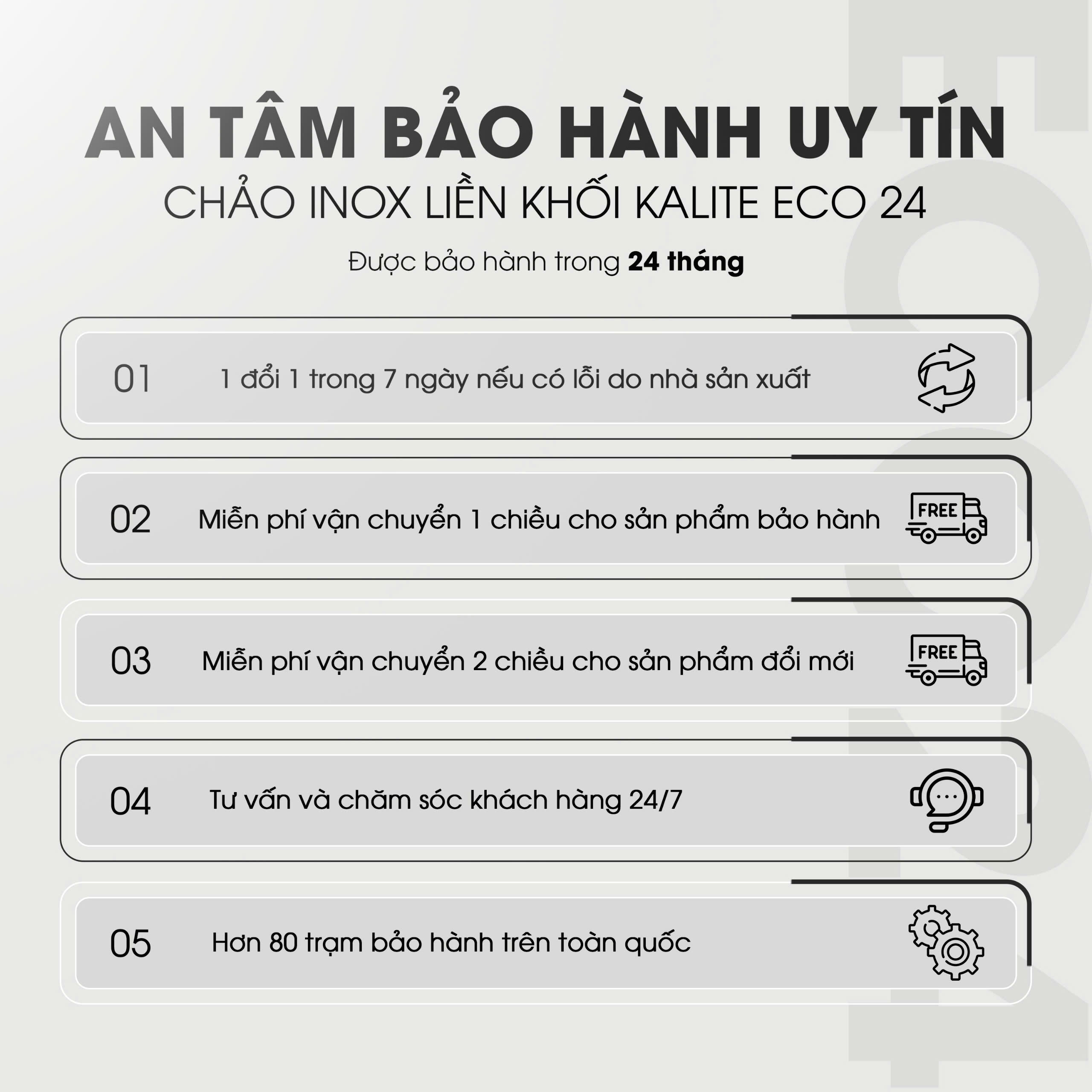 Chảo rán inox liền khối cao cấp KALITE ECO24, inox 304, đáy 3 lớp - Ảnh 7