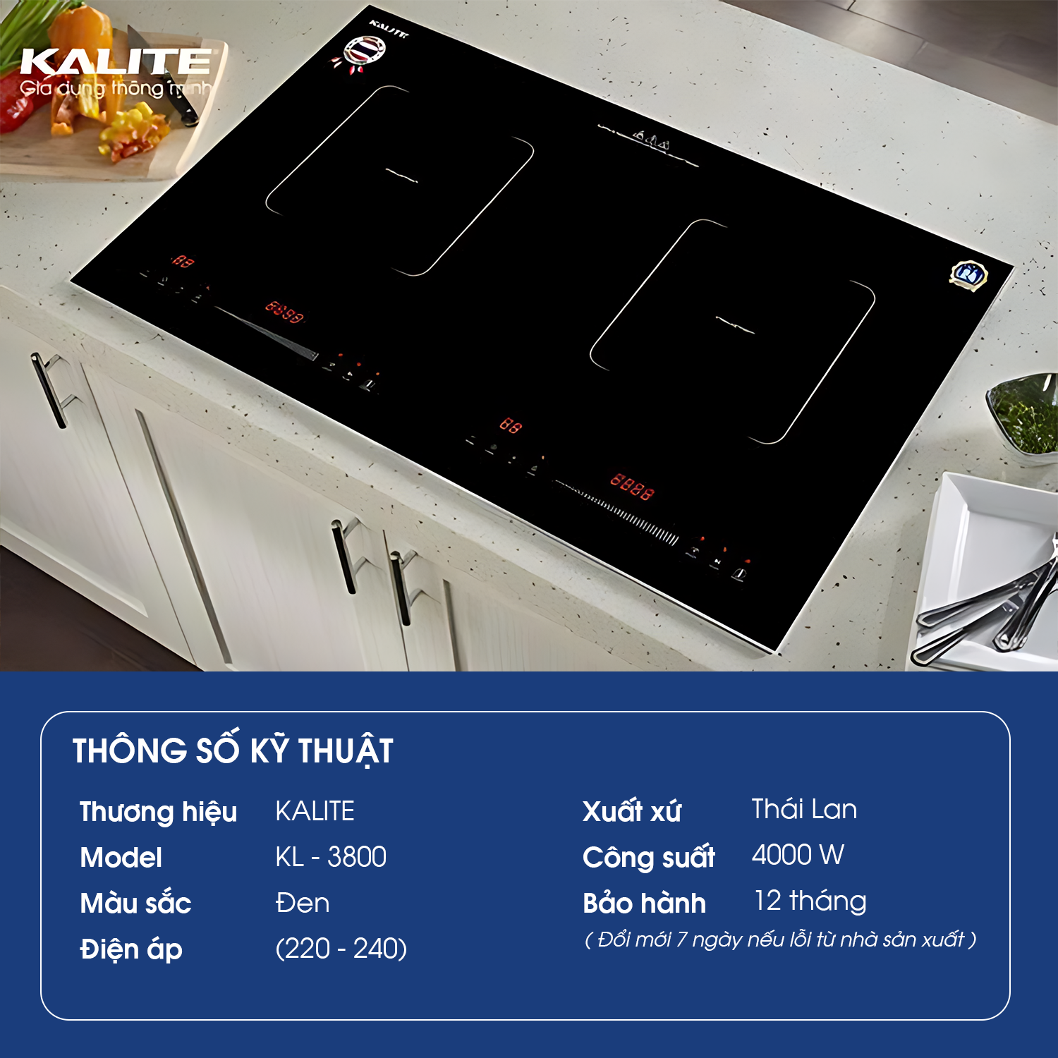 Bếp từ đôi KALITE KL-3800 thiết kế sang trọng, chuẩn châu Âu - Ảnh 2