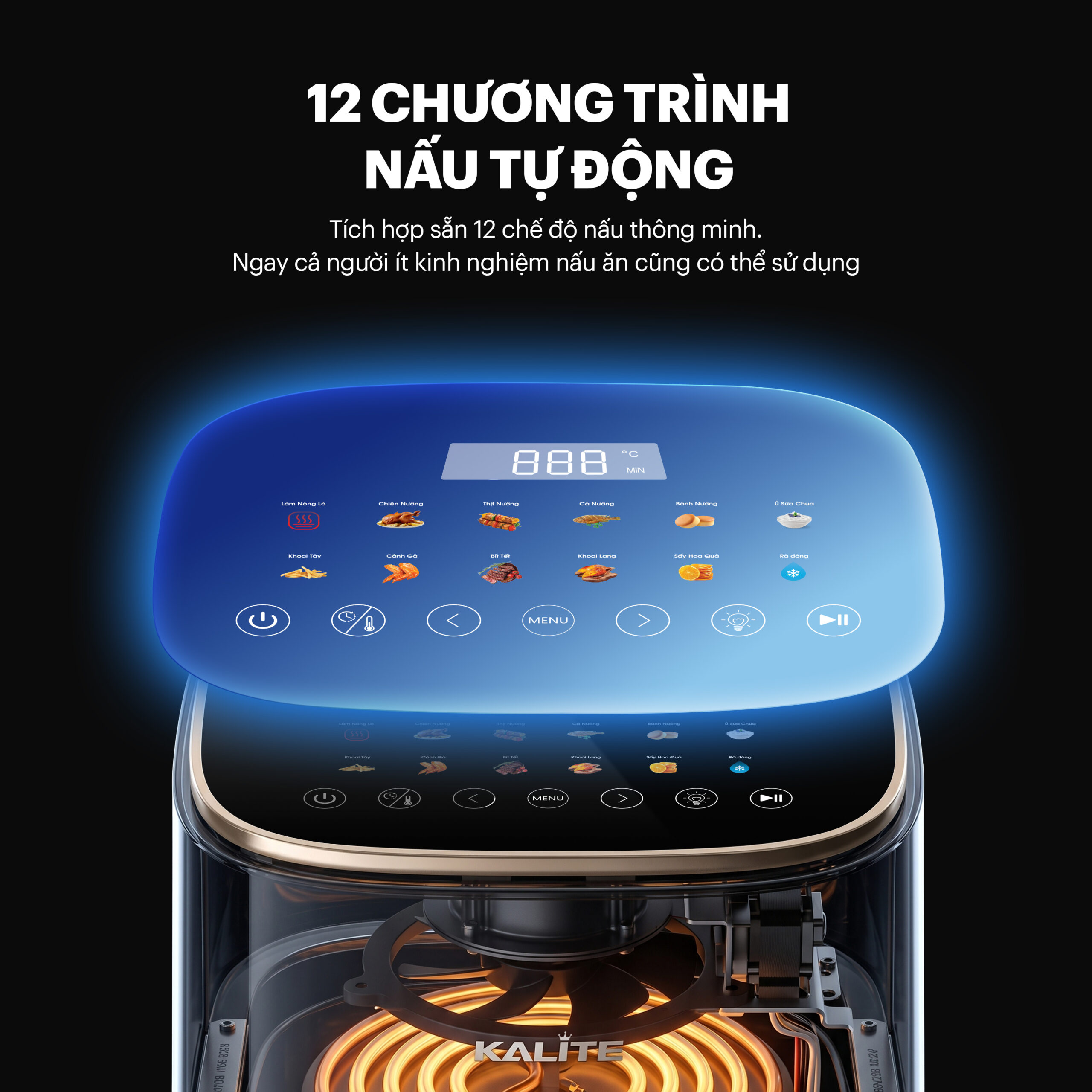 Nồi chiên không dầu 6L Kalite KL6100 – Chiên nướng ít dầu, nấu ăn tiện lợi (Hàng trả bảo hành) (Bản sao) - Ảnh 5
