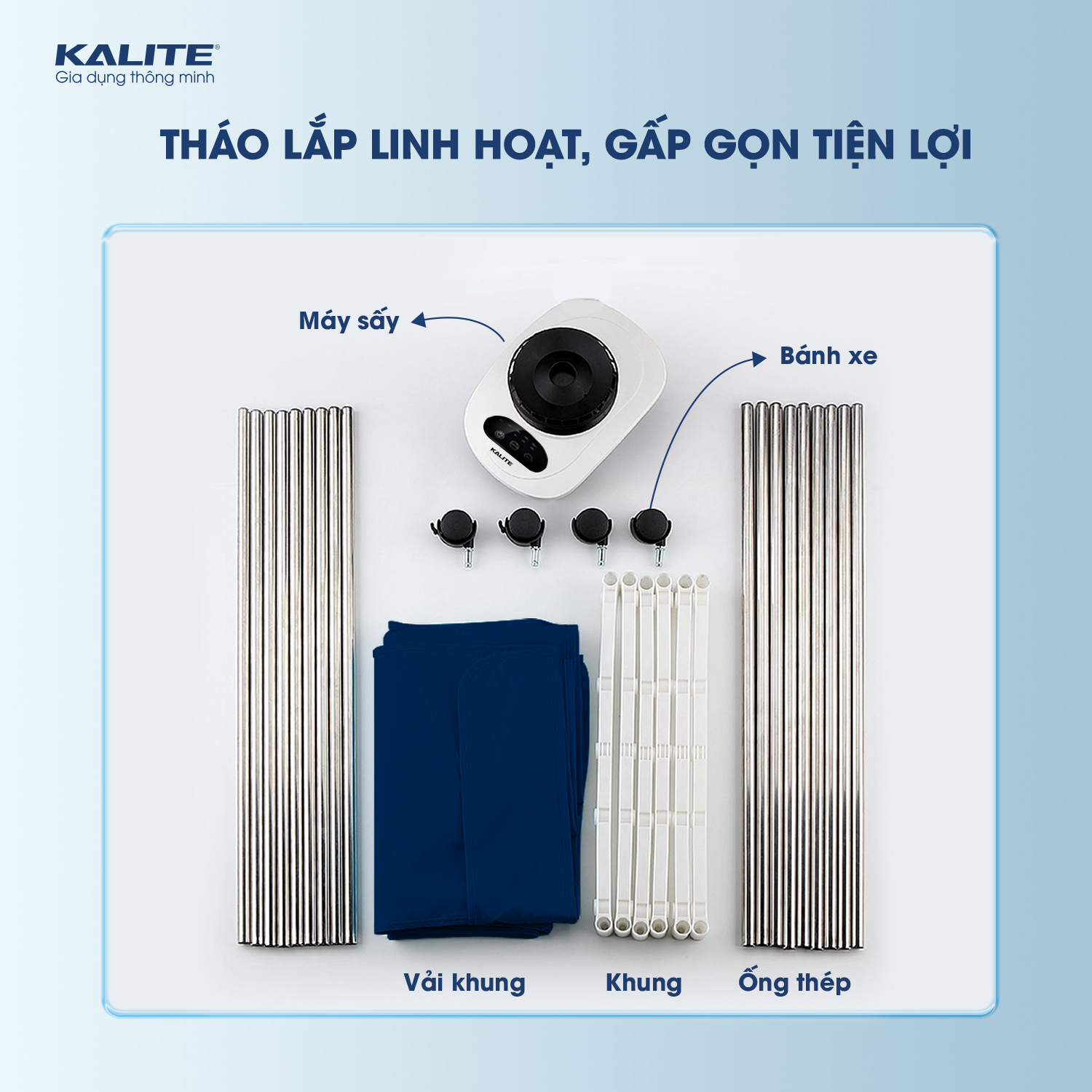 Tủ sấy quần áo đa năng KALITE KL6660 diệt khuẩn nấm mốc - Ảnh 3
