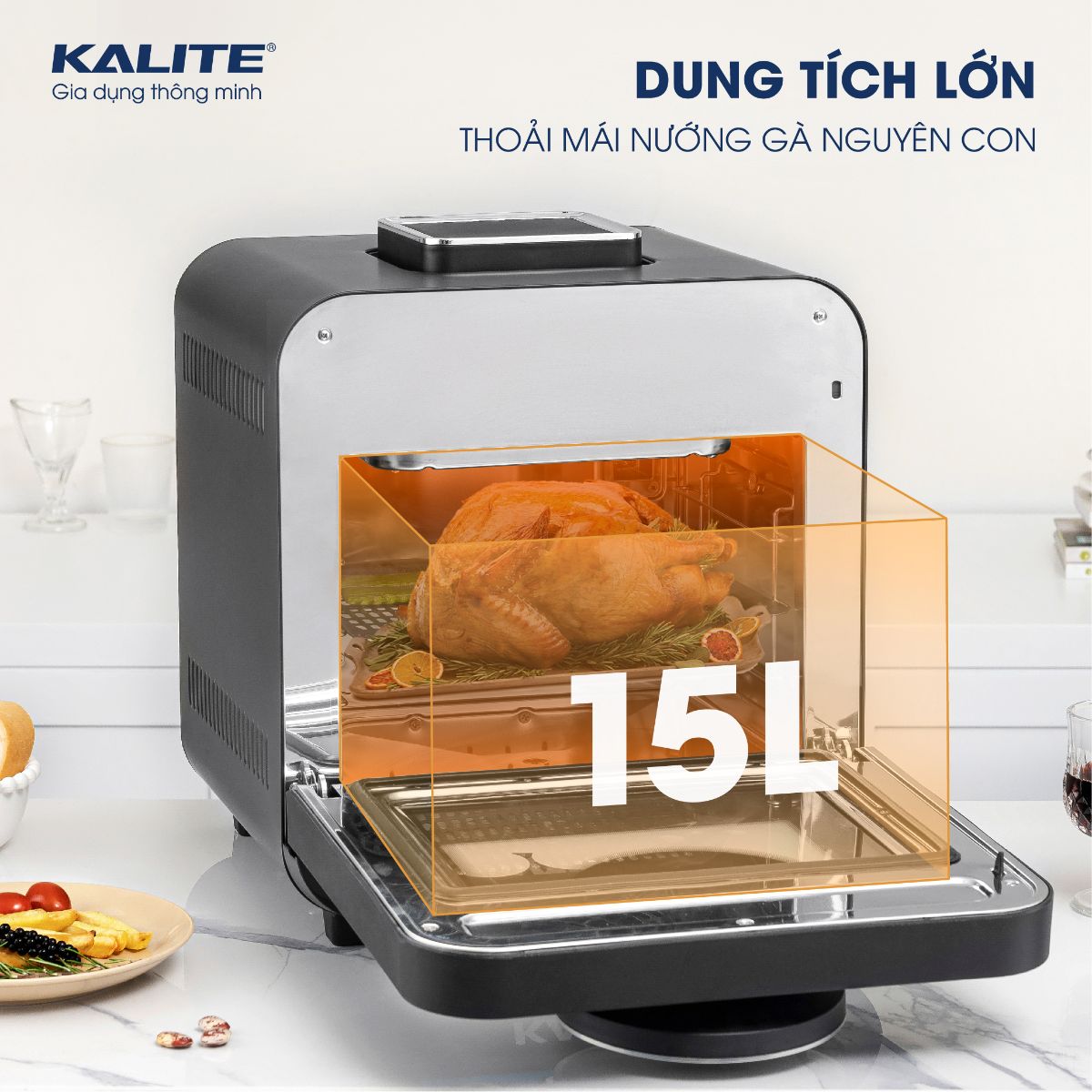Nồi chiên hơi nước KALITE STEAM STAR 15 lít, đa năng - Ảnh 4