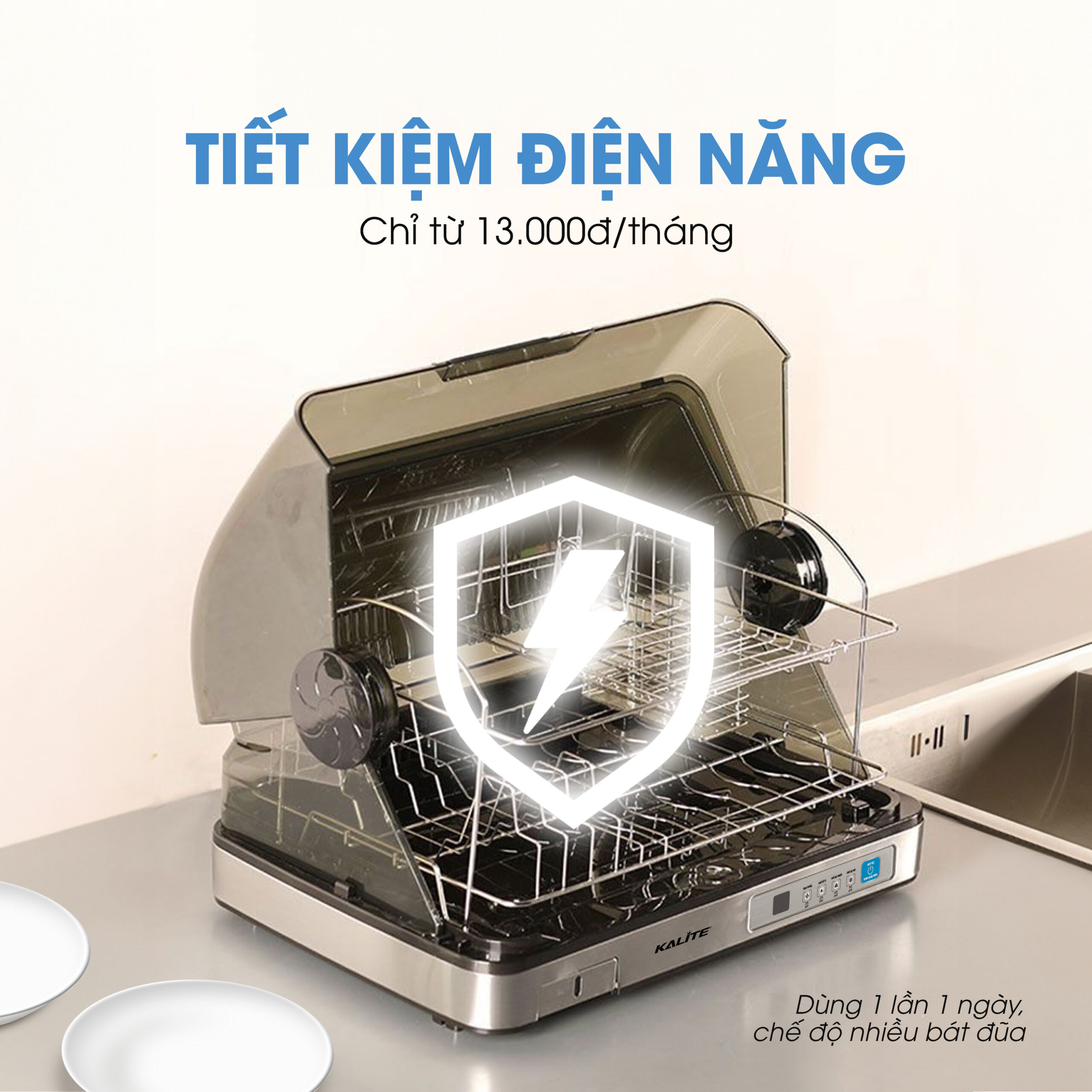 Máy diệt khuẩn bát đĩa Kalite Crystal Dry sấy khô, khử khuẩn UV - Ảnh 8