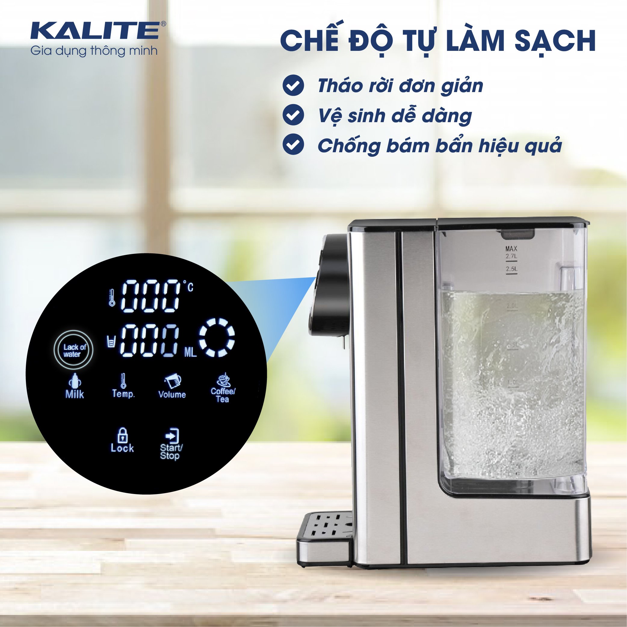 Bình thủy điện KALITE KL-888 tự động lọc đun sôi - Ảnh 9