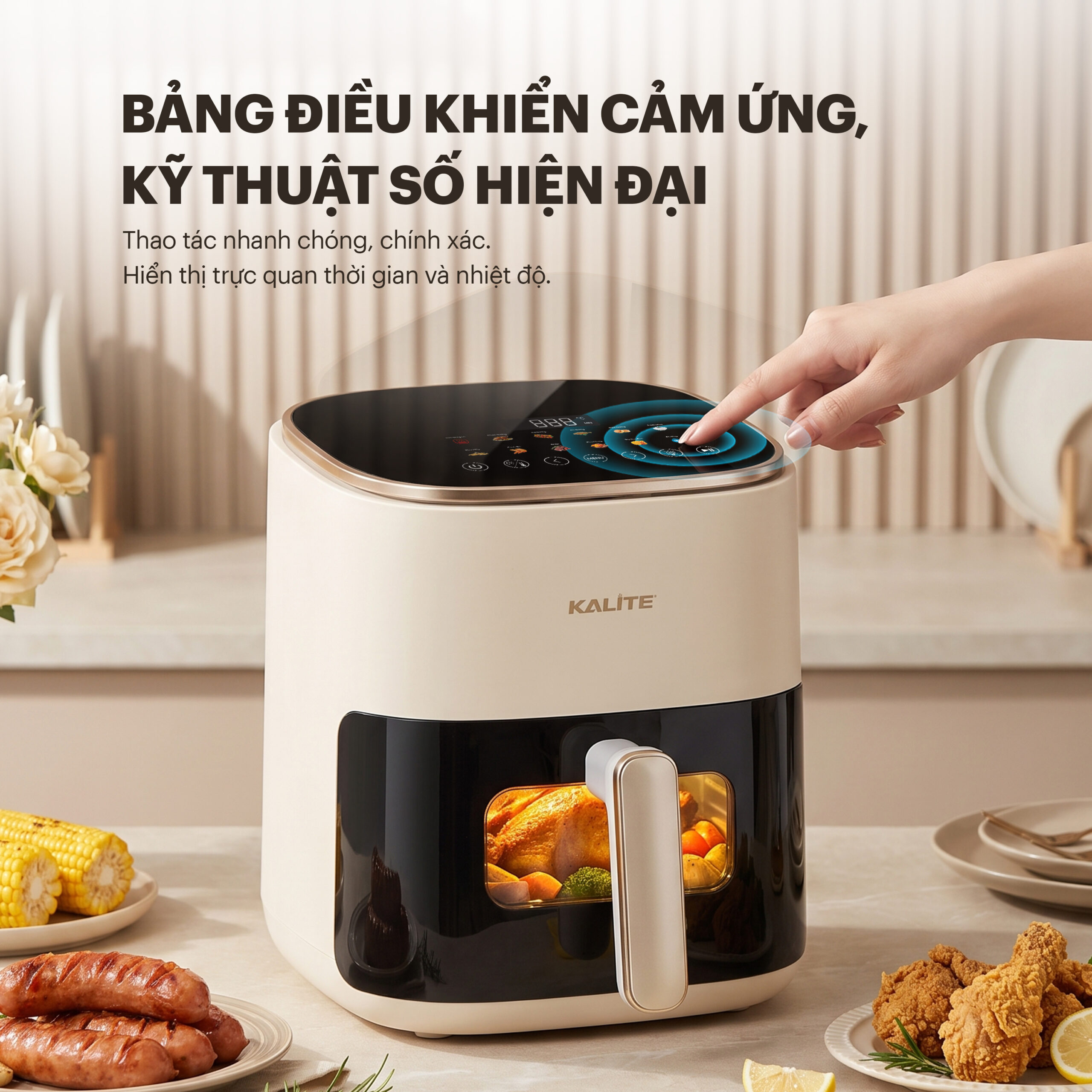 Nồi chiên không dầu 6L Kalite KL6100 – Chiên nướng ít dầu, nấu ăn tiện lợi (Hàng trả bảo hành) (Bản sao) - Ảnh 10