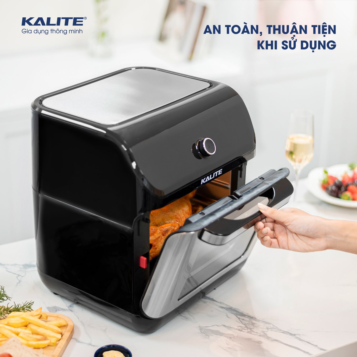Nồi chiên không dầu KALITE KL-1200 12L giảm 95% chất béo - Ảnh 5