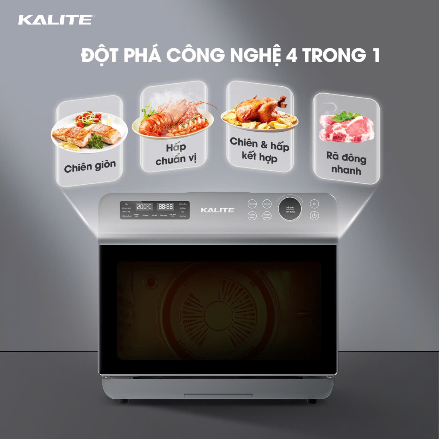 Nồi chiên hơi nước KALITE STEAM ULTRA 360, 20l, 4in, công nghệ SteamTech Fusion 360 - Ảnh 3