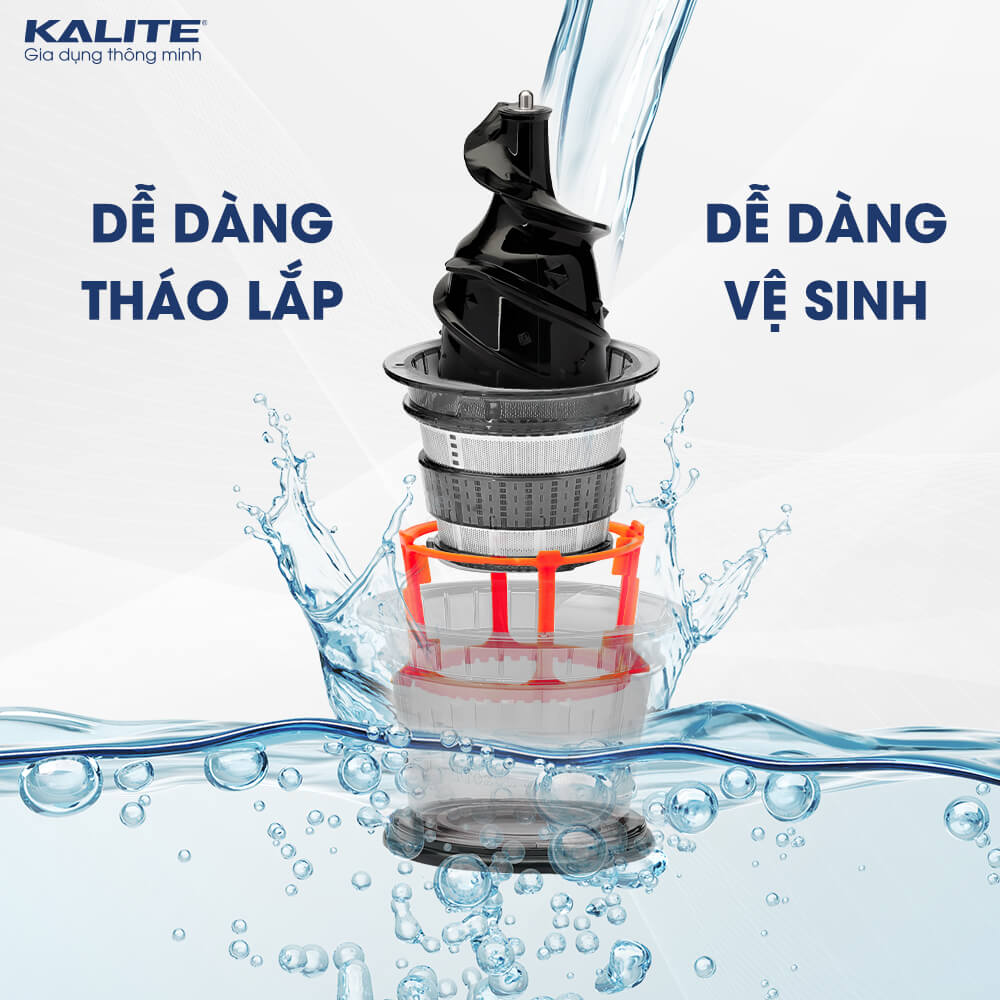 Máy ép chậm Kalite KSJ4412 động cơ đảo chiều ép kiệt bã - Ảnh 3
