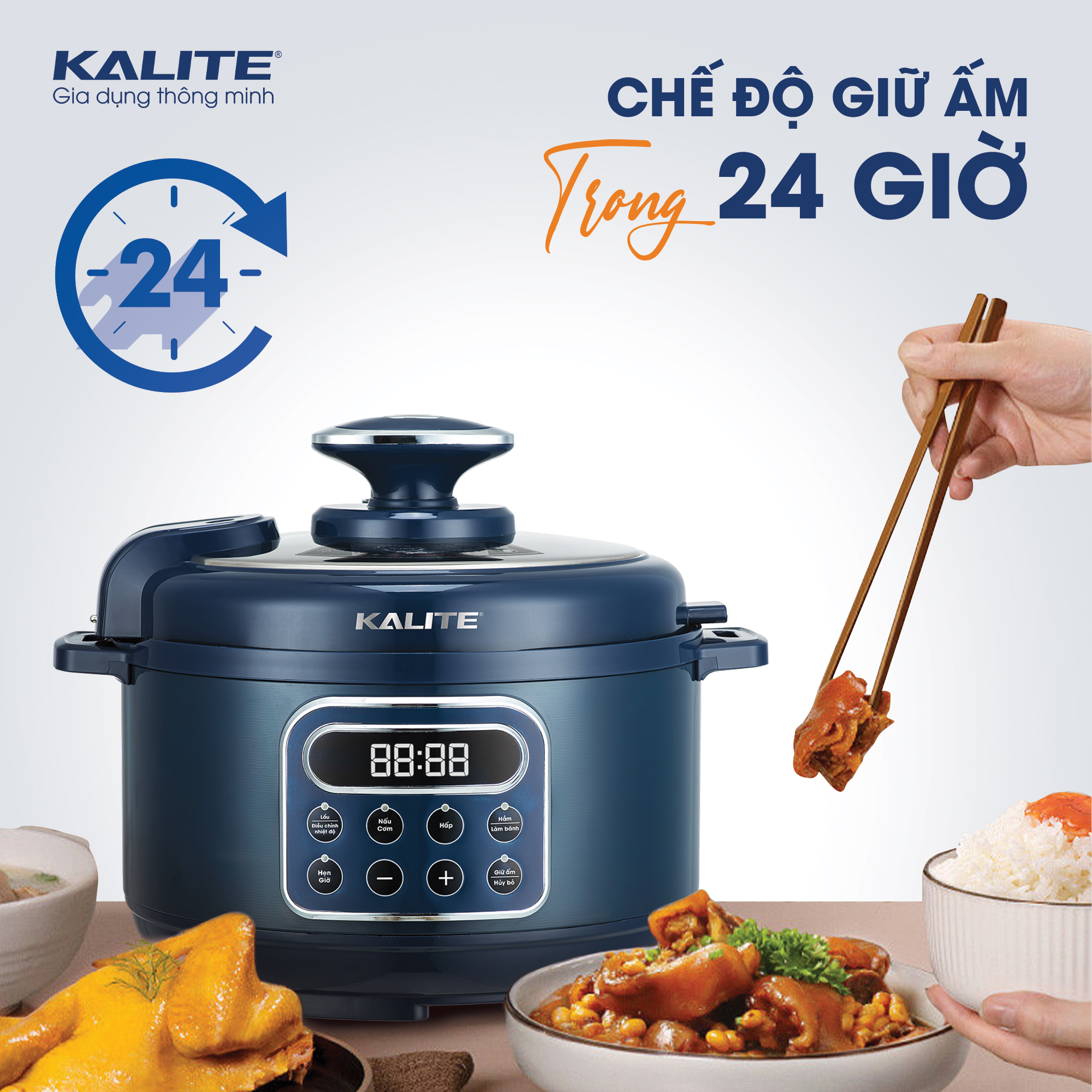 Nồi áp suất điện KALITE KPC4066 4in1 2 lớp Ceramic siêu chống dính - Ảnh 5